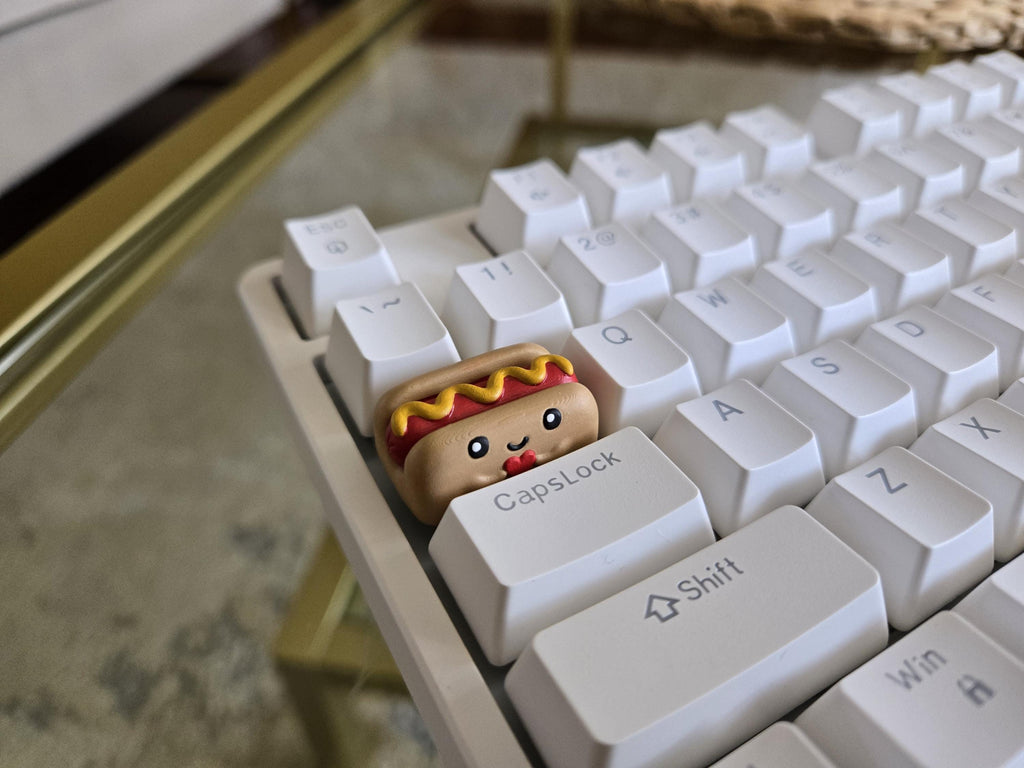 Hand-Painted Hotdog Food Artisan Keycap for mechanical keyboard