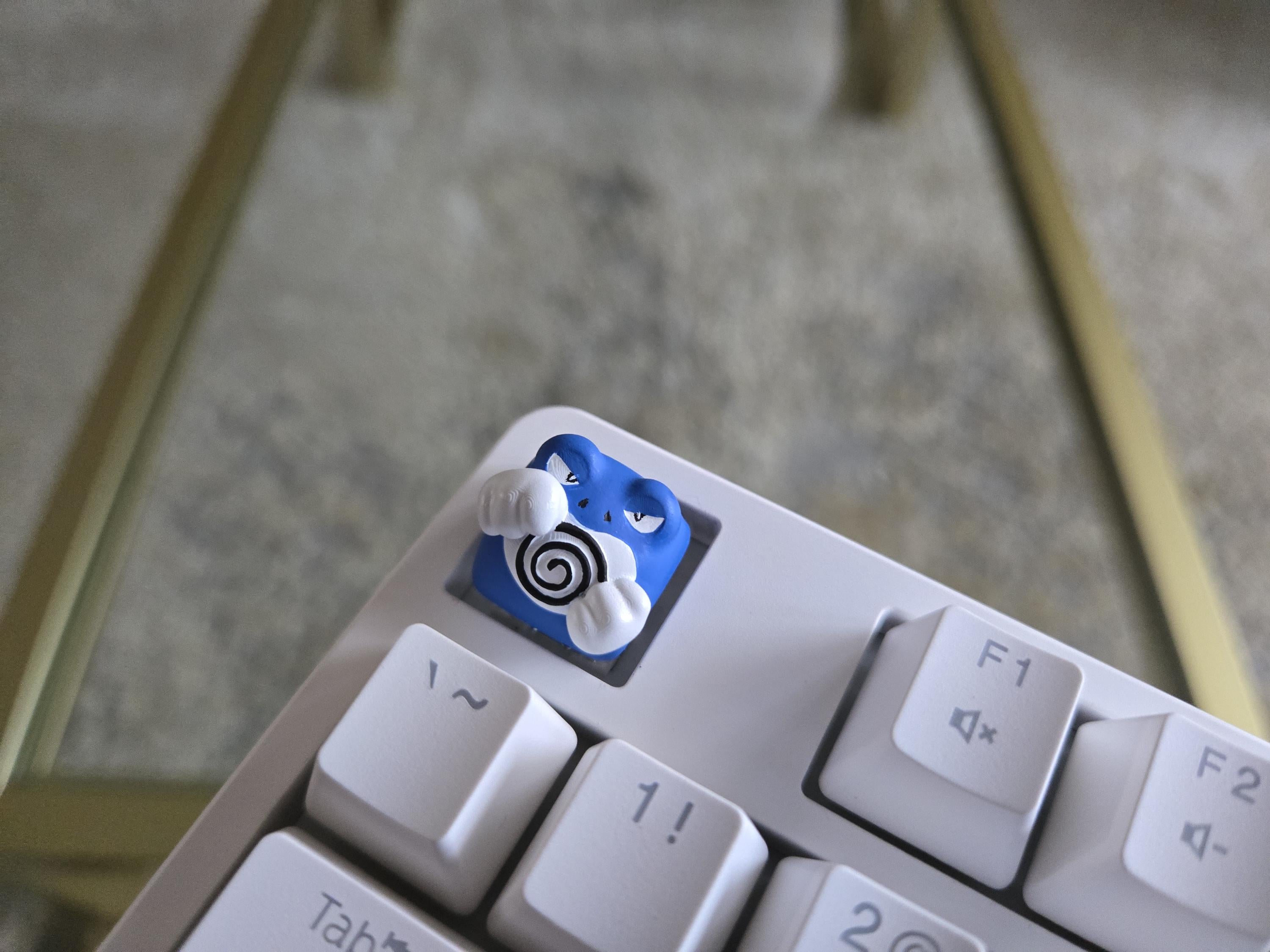 Hand-Painted Anime Poliwrath Artisan Keycap for mechanical keyboard