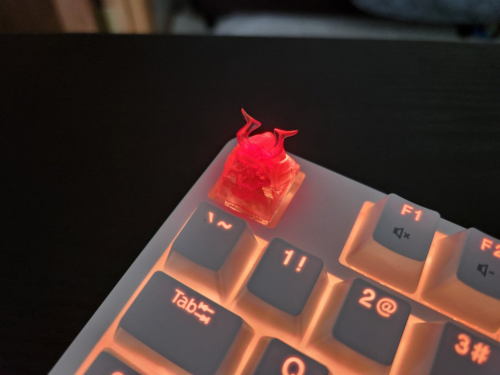 Clear Skeleton Samurai Artisan Keycap for mechanical keyboard