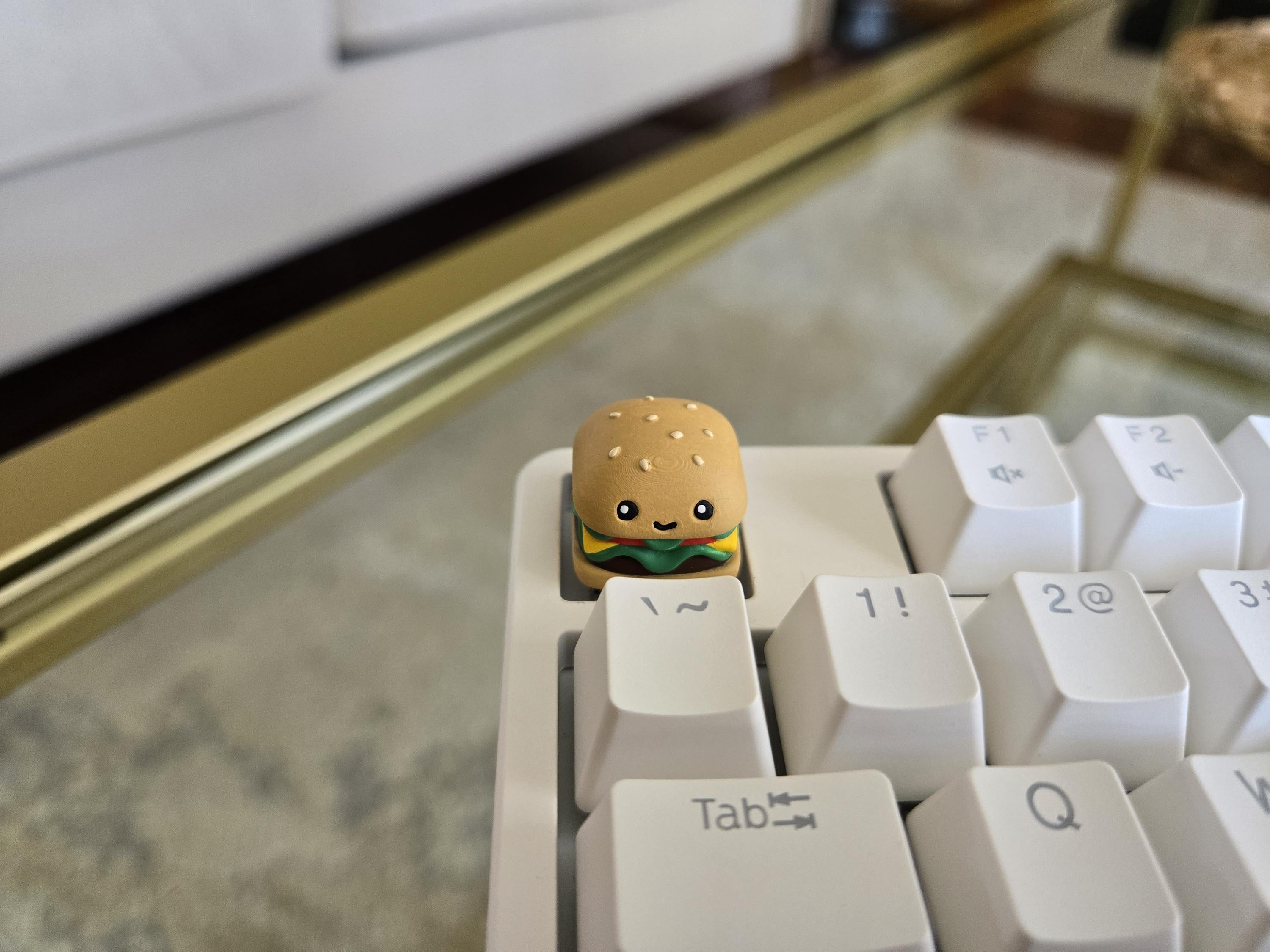 Hand-Painted Burger Food Artisan Keycap for mechanical keyboard