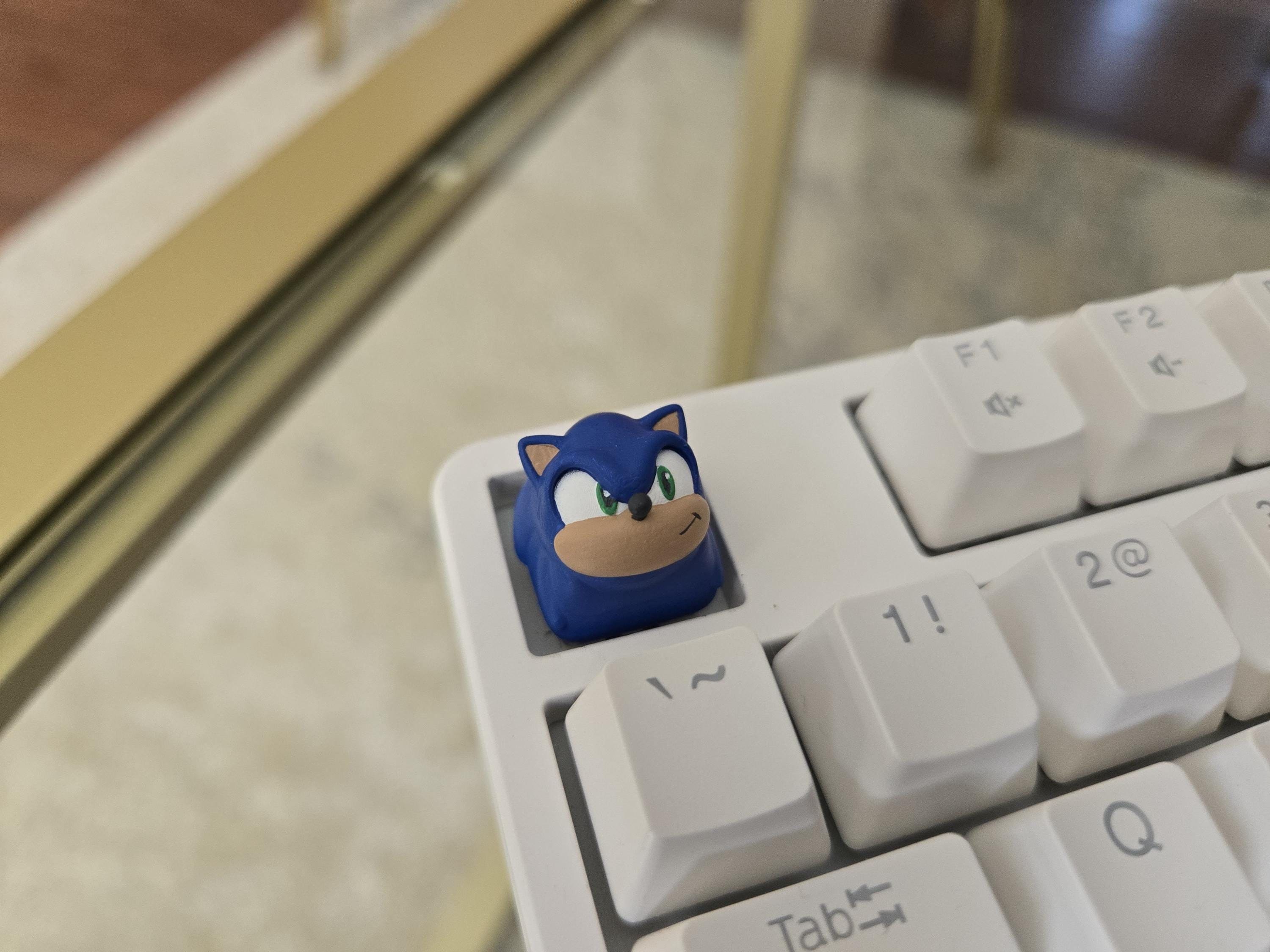 Hand-Painted Sonic Videogame Artisan Keycap for mechanical keyboard