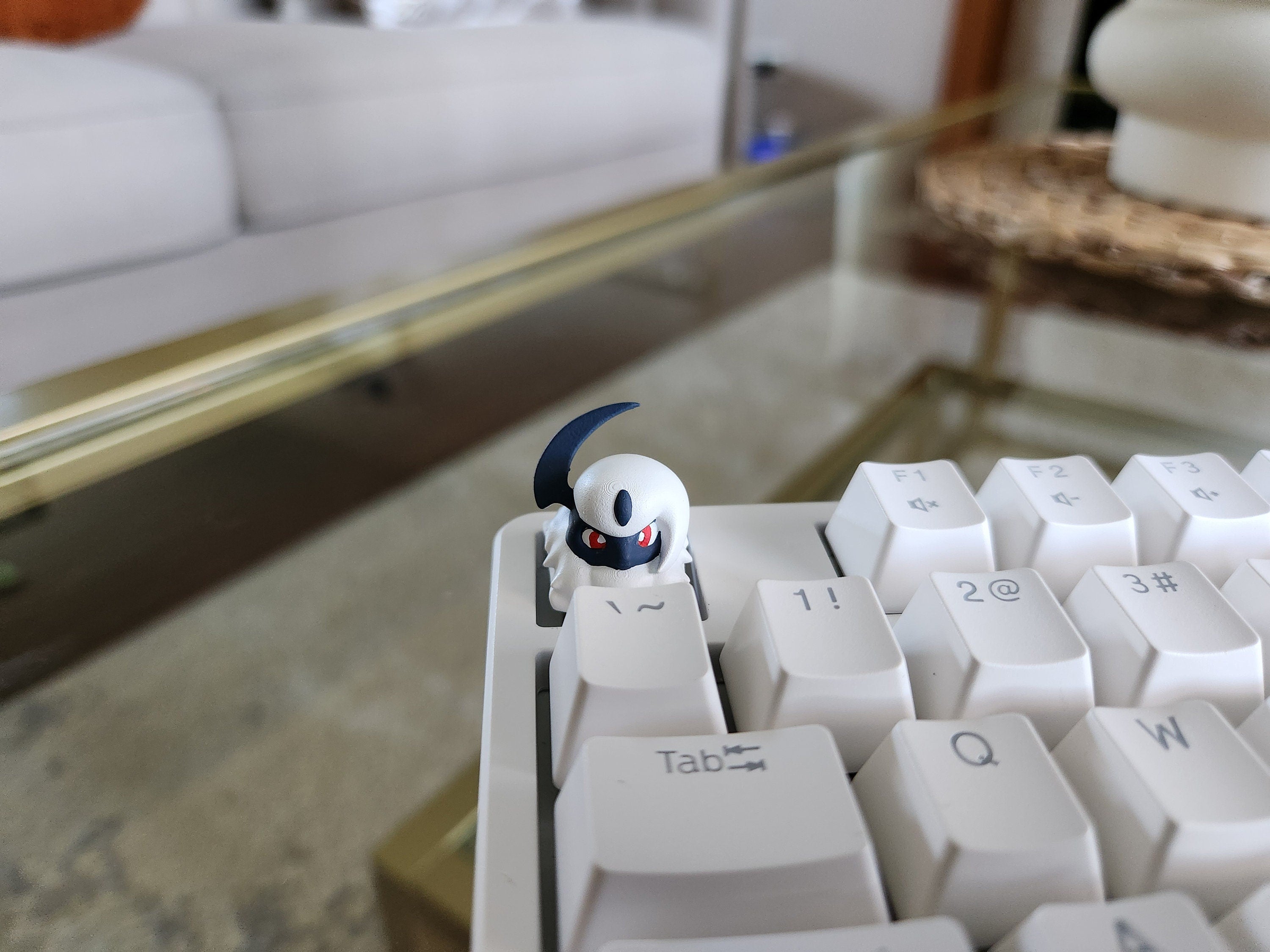 Hand-Painted Anime Absol Artisan Keycap for mechanical keyboard