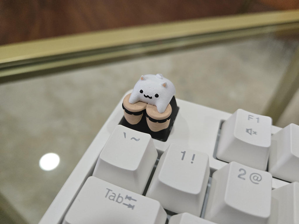 Hand-Painted Bongo Cat Artisan Keycap for mechanical keyboard