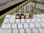 Hand-Painted Demon Slayer Artisan Keycaps for mechanical keyboard