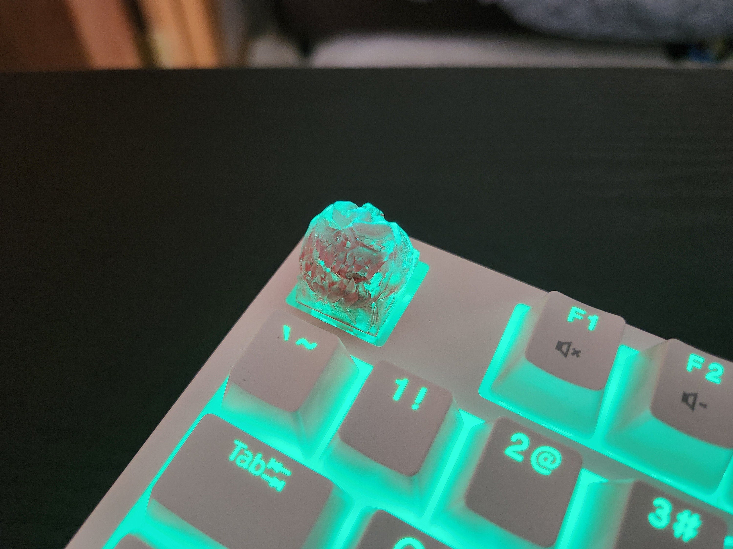 Clear Hollow Pumpkin Artisan Keycap for mechanical keyboard