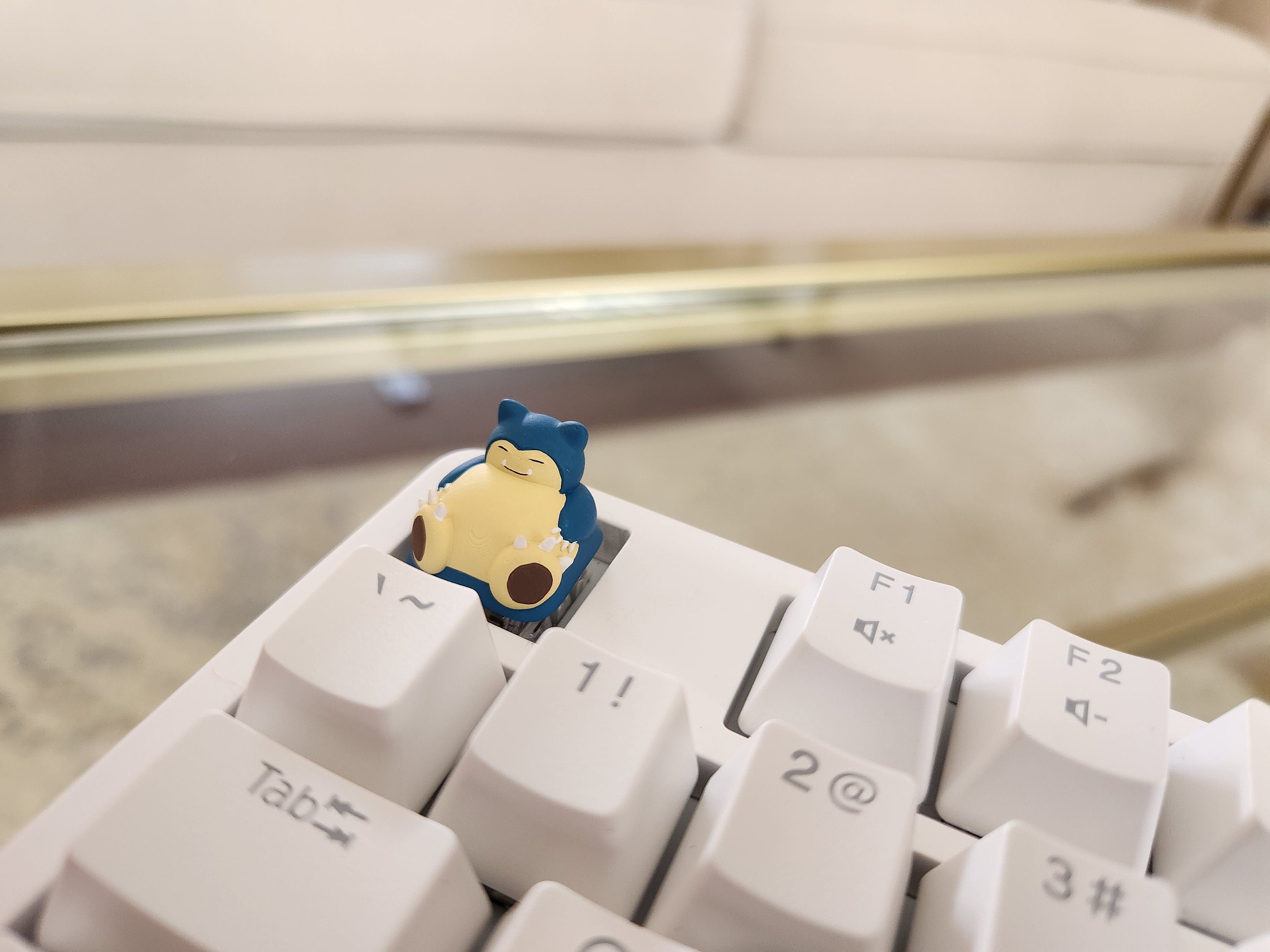 Hand-Painted Anime Snorlax Artisan Keycap for mechanical keyboard