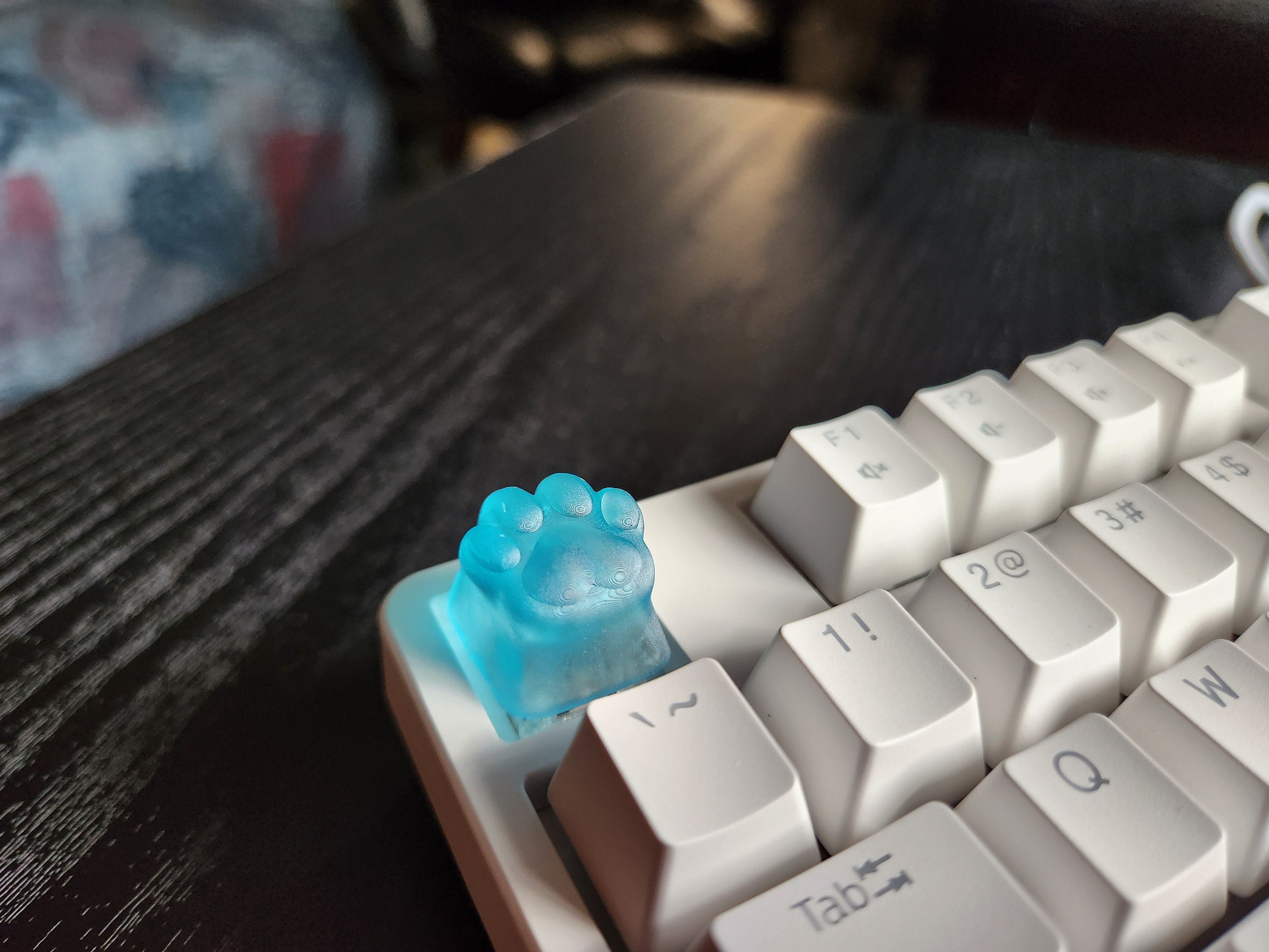 Clear Kitten Cat Paw Artisan Keycap for mechanical keyboard