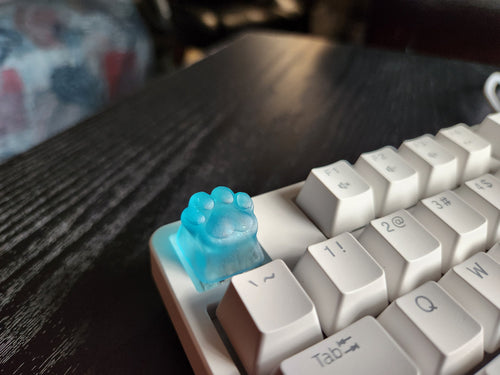 Clear Kitten Cat Paw Artisan Keycap for mechanical keyboard
