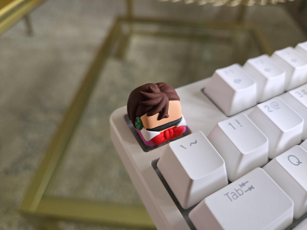 Hand-Painted Anime Momo Artisan Keycap for mechanical keyboard