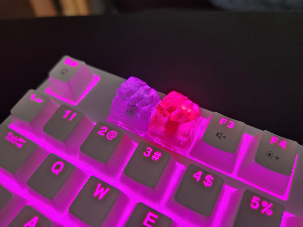 Clear Smash Fist Artisan Keycap for mechanical keyboard