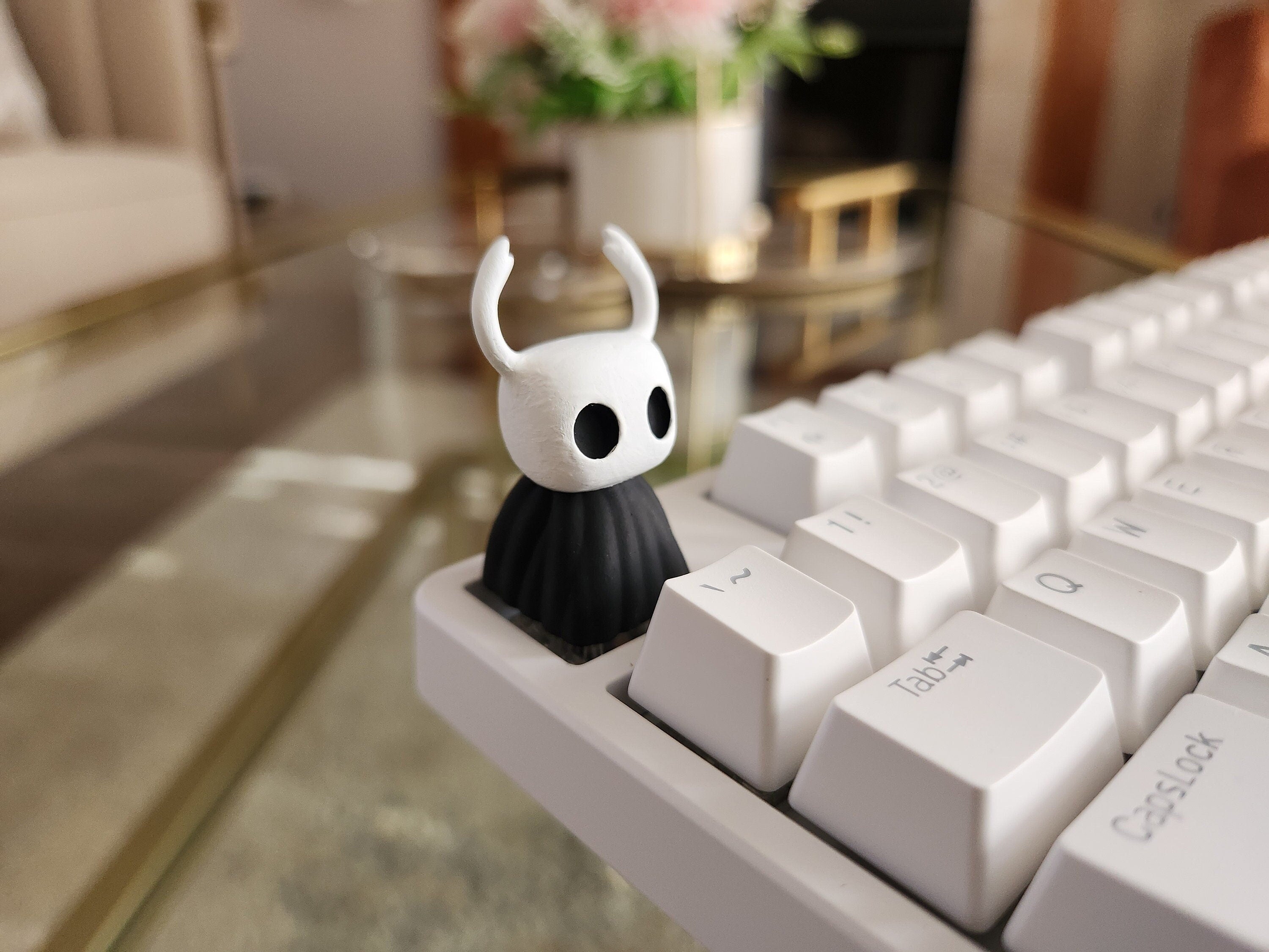 Hand-painted Hollow Knight-inspired artisan keycap