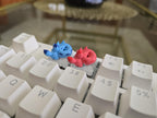 Frost Ferret Keycap – hand painted artisan keycap for mechanical keyboard – view 2
