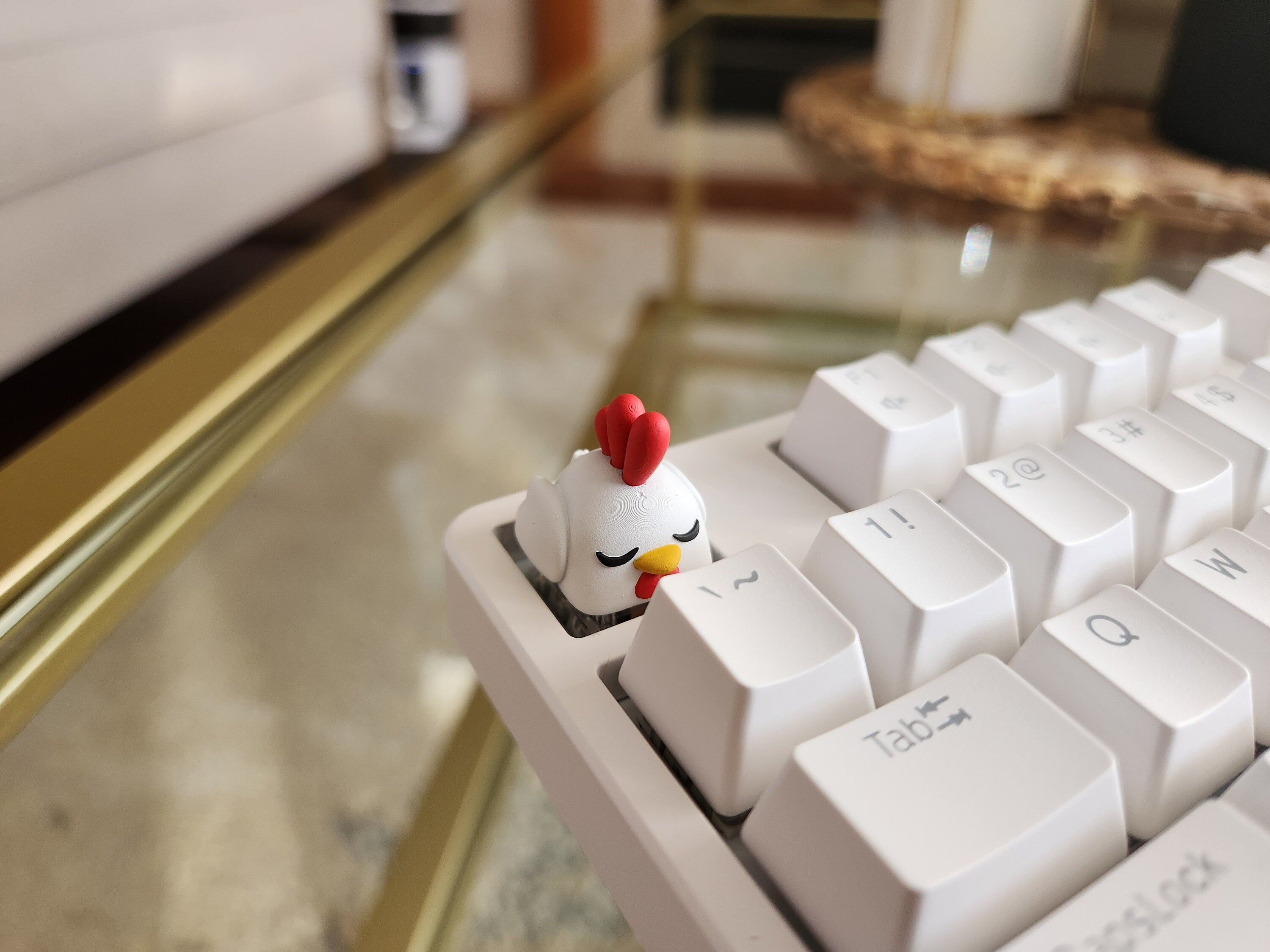 Hand-Painted Palworld Chikipi Artisan Keycap for mechanical keyboard