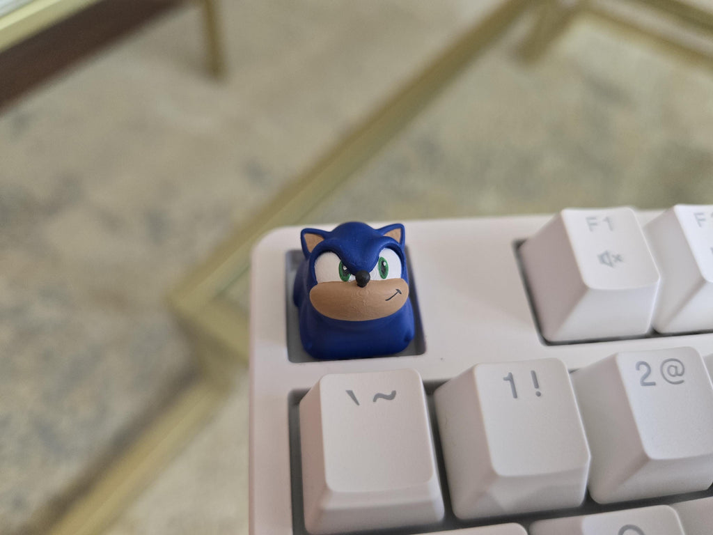 Hand-Painted Sonic Videogame Artisan Keycap for mechanical keyboard