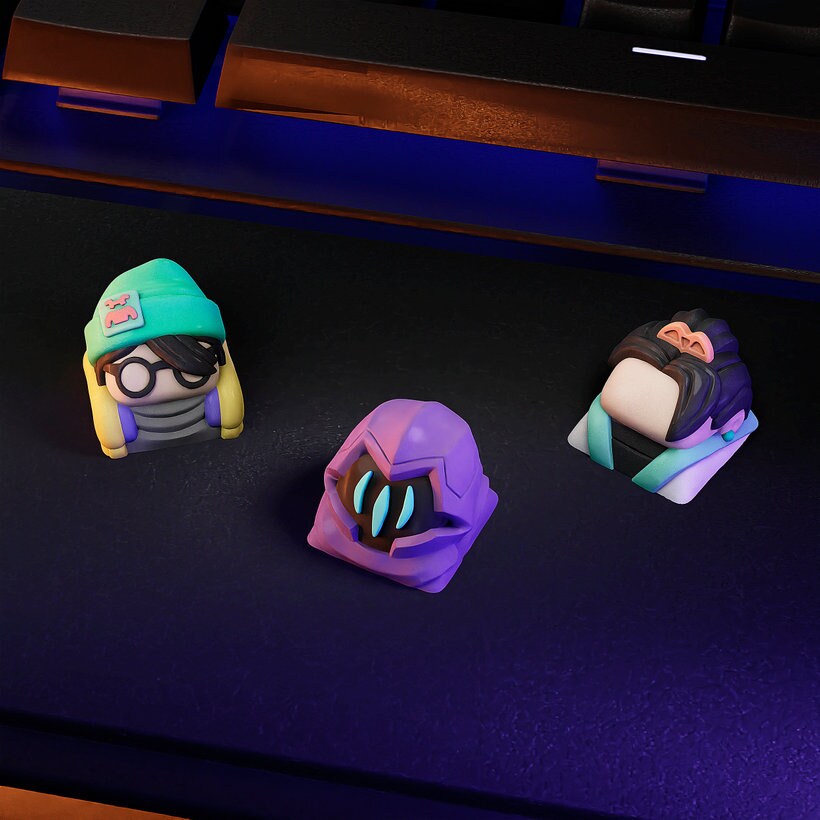 Hand-Painted Valorant Sage, Omen and Killjoy Artisan Keycap for mechanical keyboard