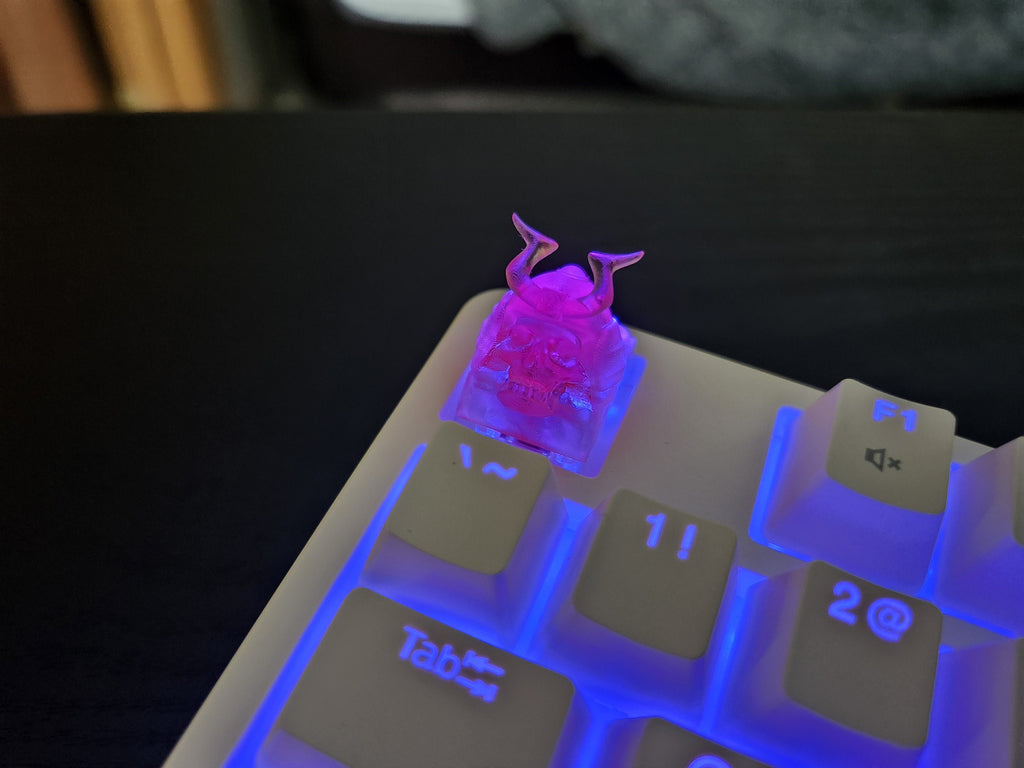 Clear Skeleton Samurai Artisan Keycap for mechanical keyboard