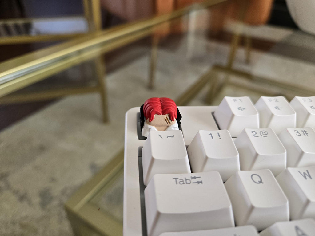 Hand-Painted Red-Haired Shanks Fanart Artisan Keycap for mechanical keyboard
