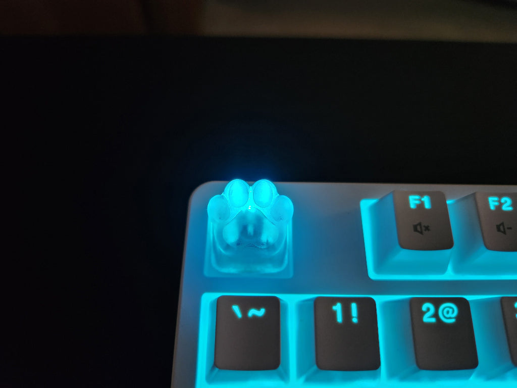 Clear Kitten Cat Paw Artisan Keycap for mechanical keyboard