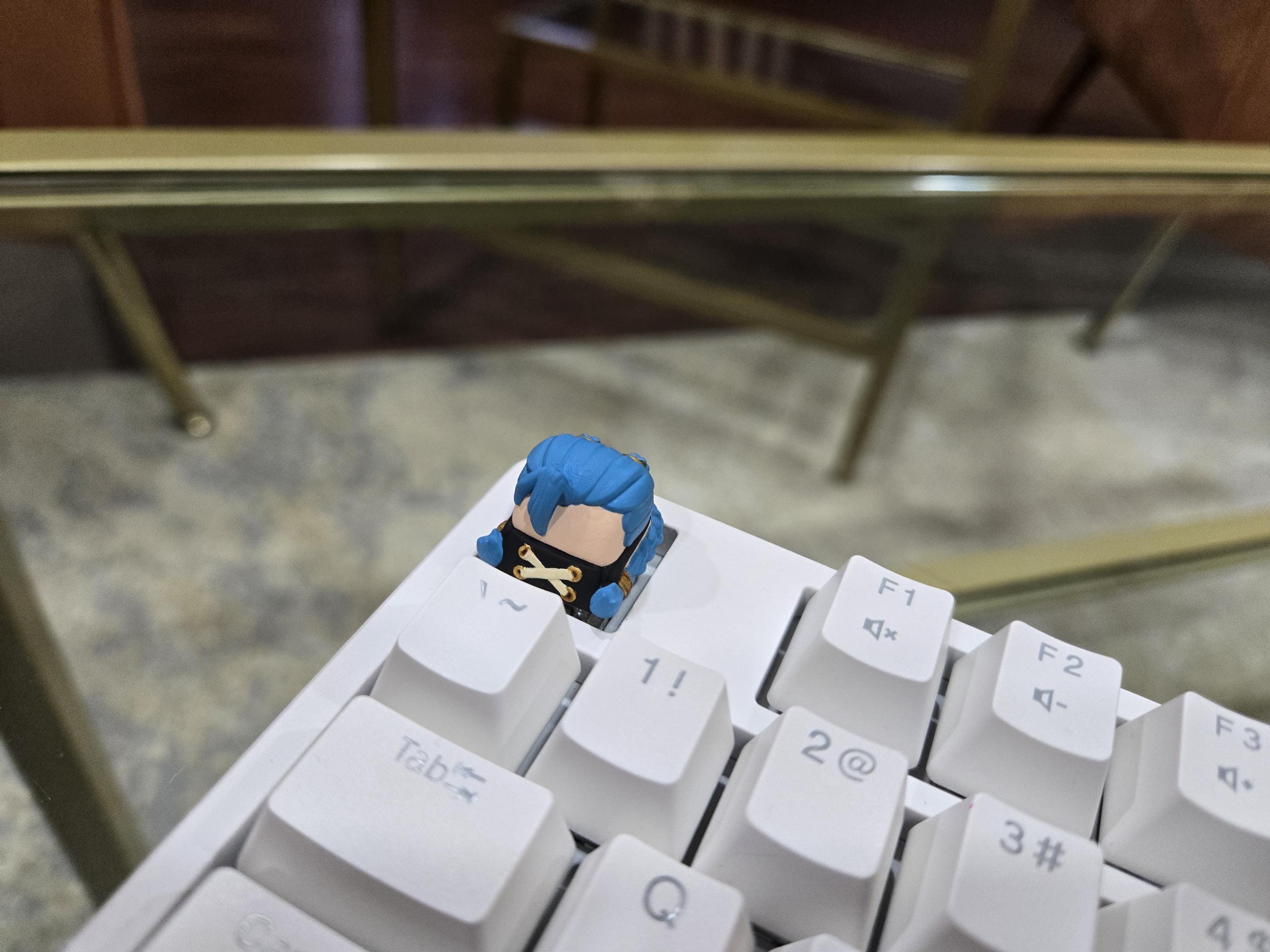 Hand-Painted Arcane Jinx Artisan Keycap for mechanical keyboard
