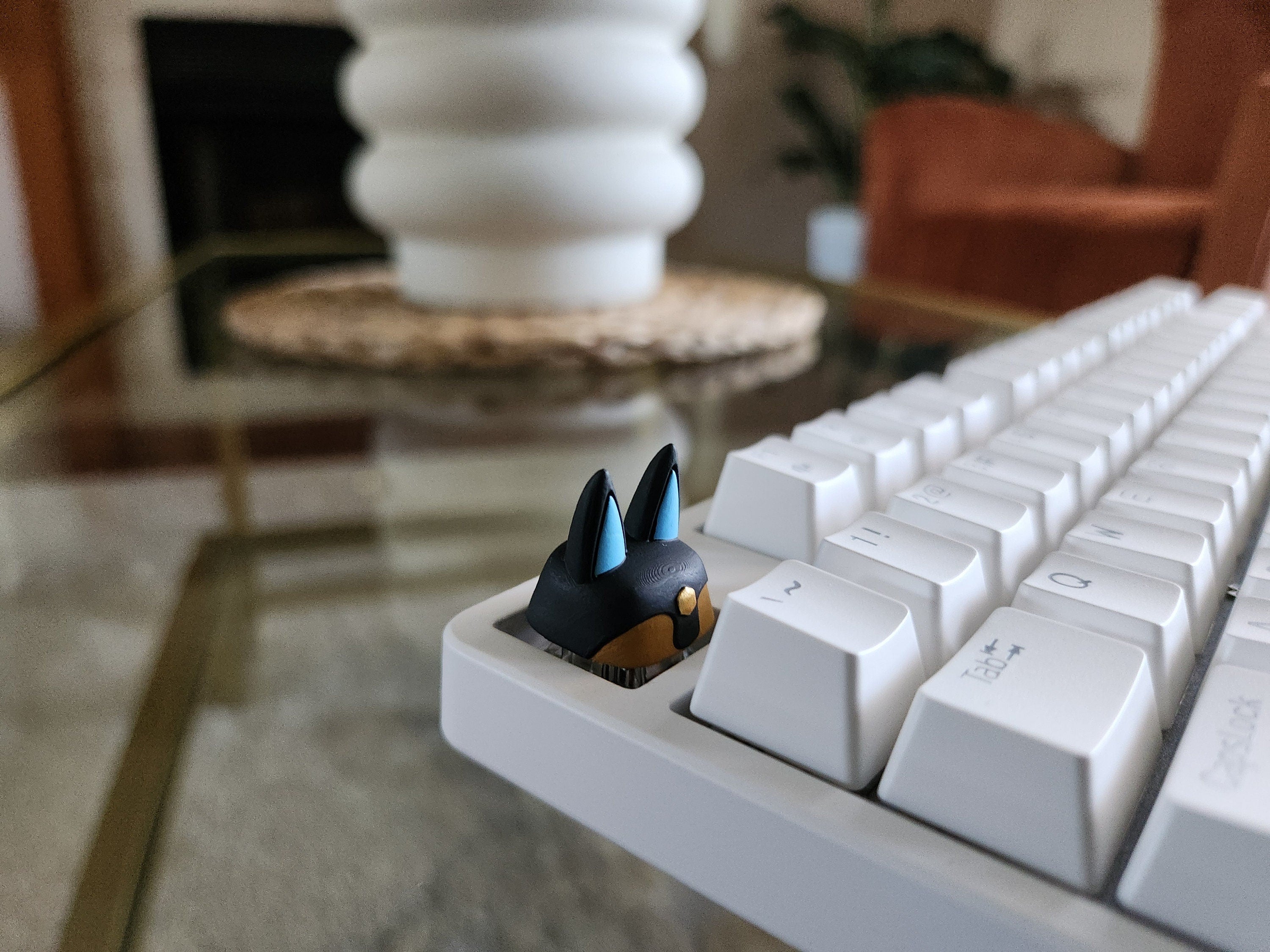 Hand-Painted Palworld Anubis Video Game Artisan Keycap for mechanical keyboard