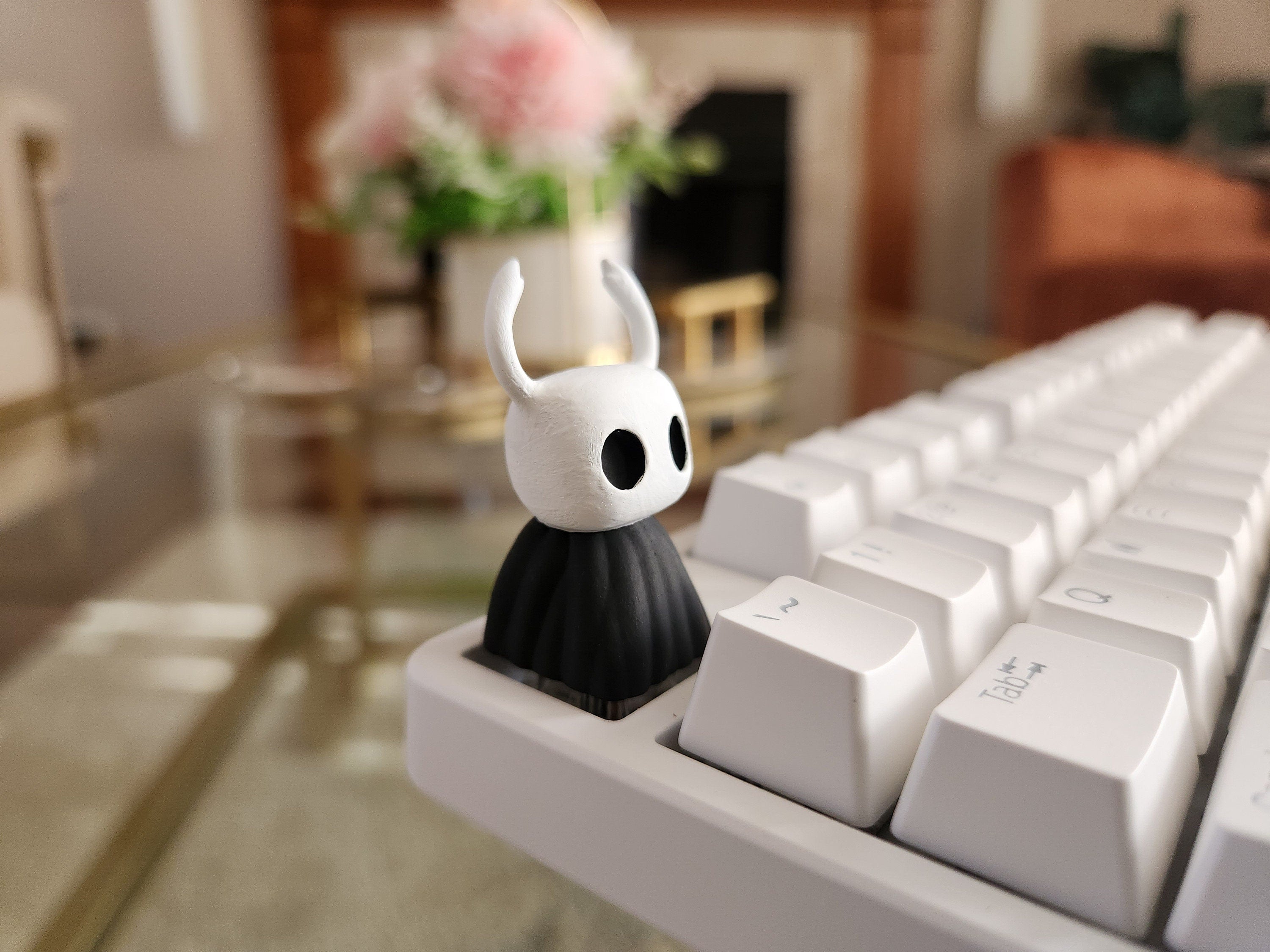 Hand-painted Hollow Knight-inspired artisan keycap