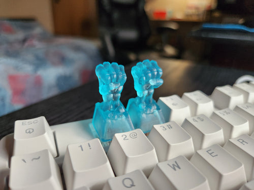 Clear Skeleton Hand Artisan Keycap for mechanical keyboard
