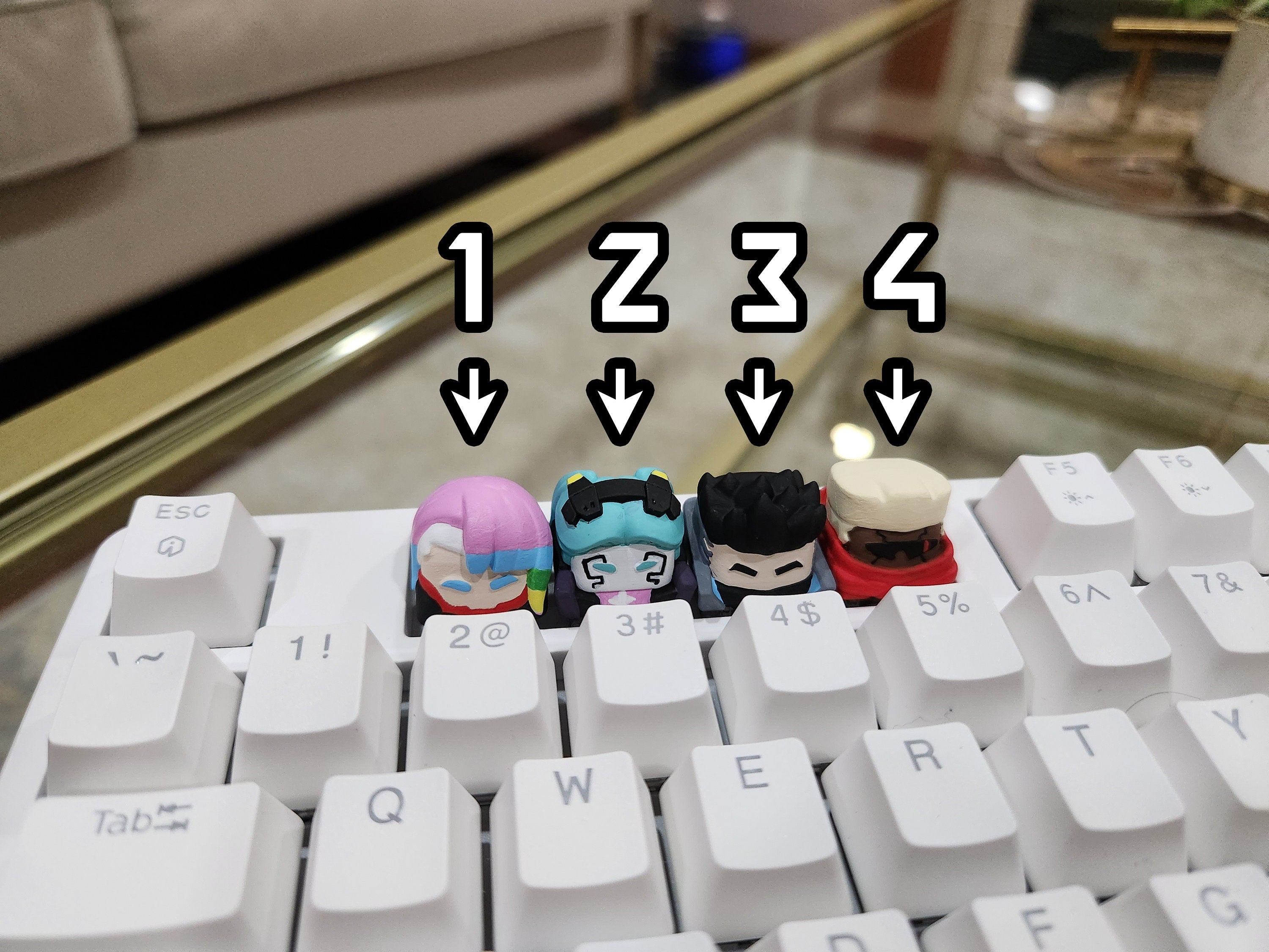 Hand-Painted Anime Artisan Keycap for mechanical keyboard