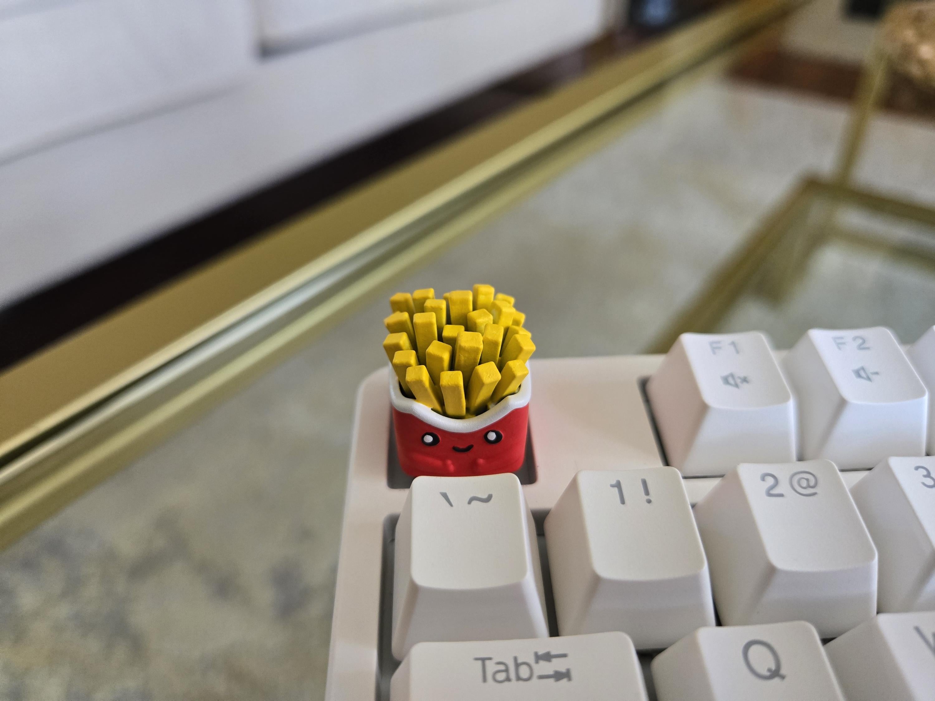 Hand-Painted Fries Food Artisan Keycap for mechanical keyboard