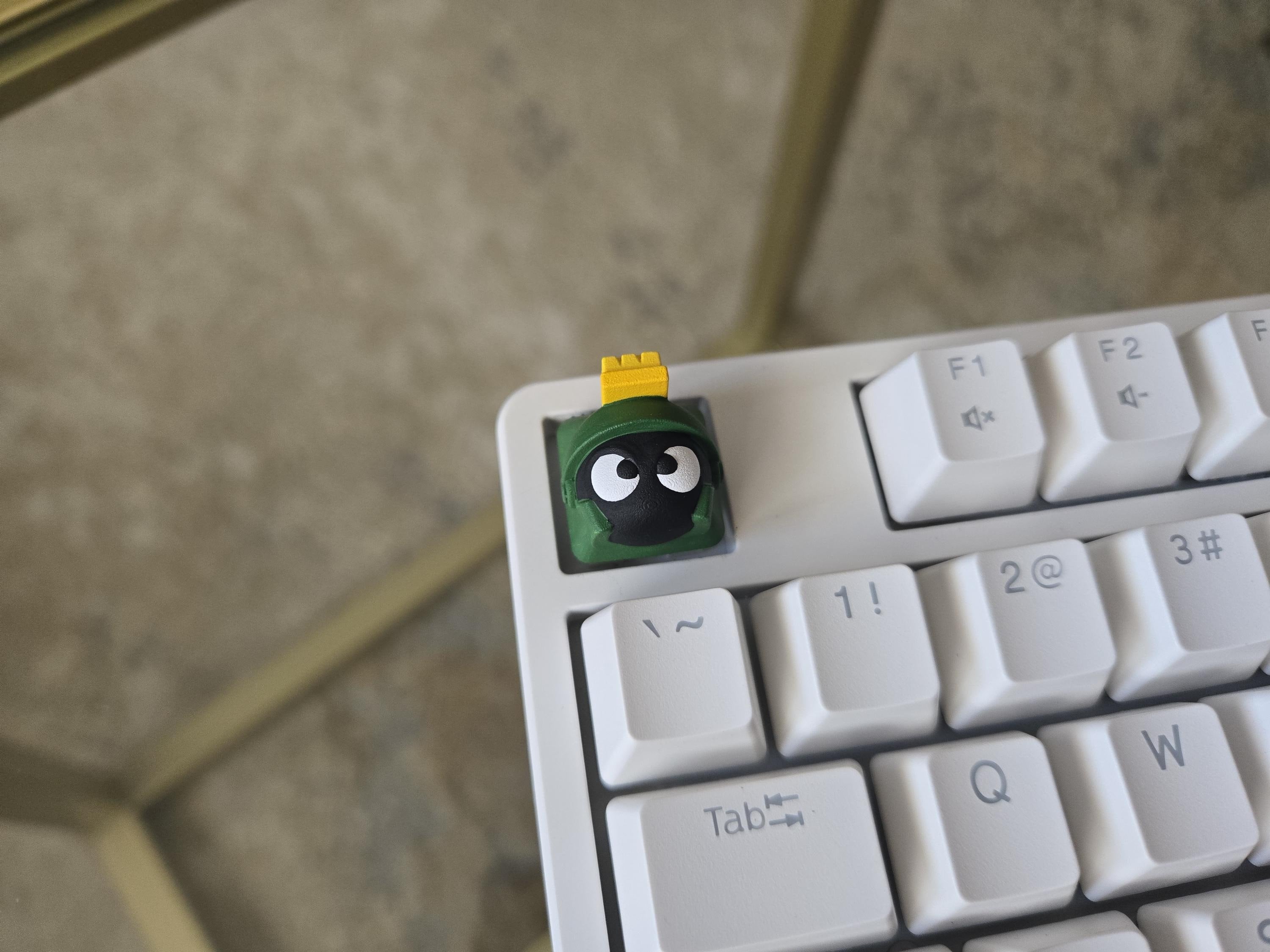 Hand-Painted Marvin the Martian Artisan Keycap for mechanical keyboard