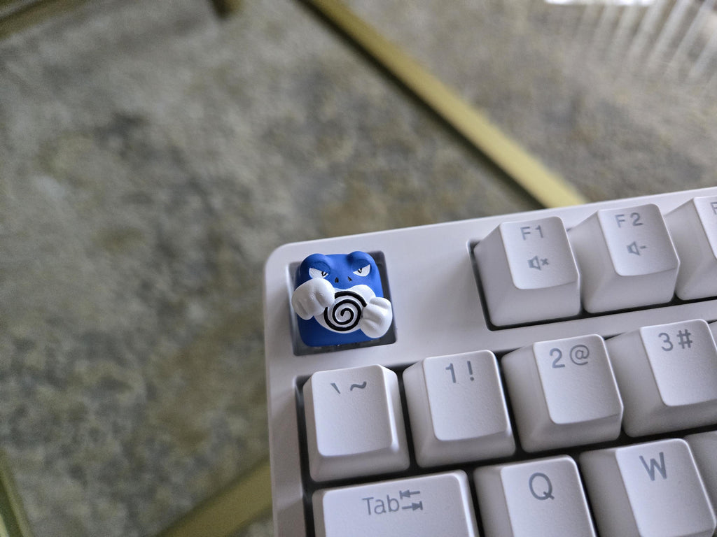 Hand-Painted Anime Poliwrath Artisan Keycap for mechanical keyboard