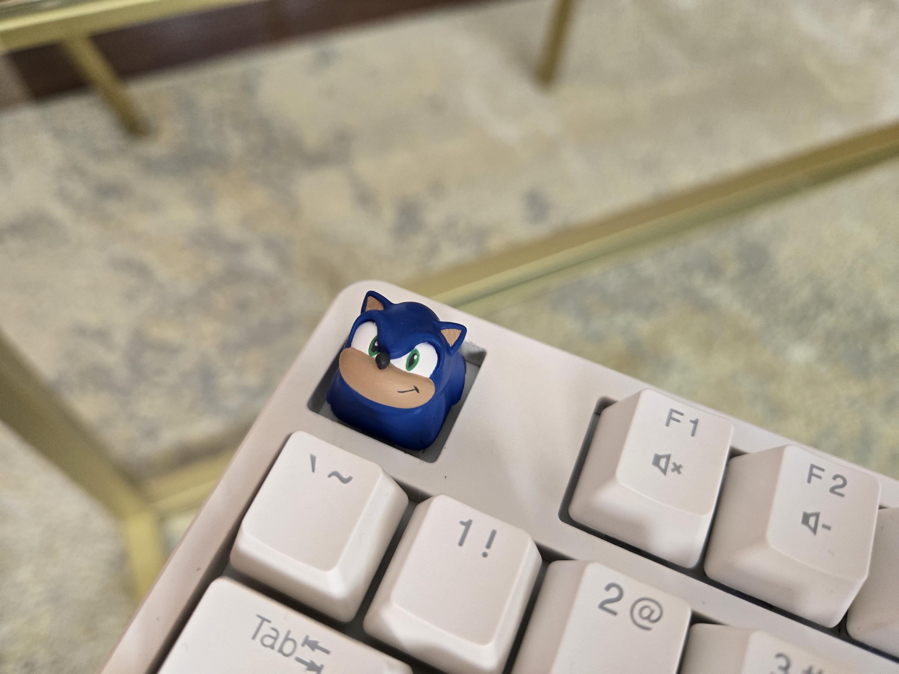 Hand-Painted Sonic Videogame Artisan Keycap for mechanical keyboard
