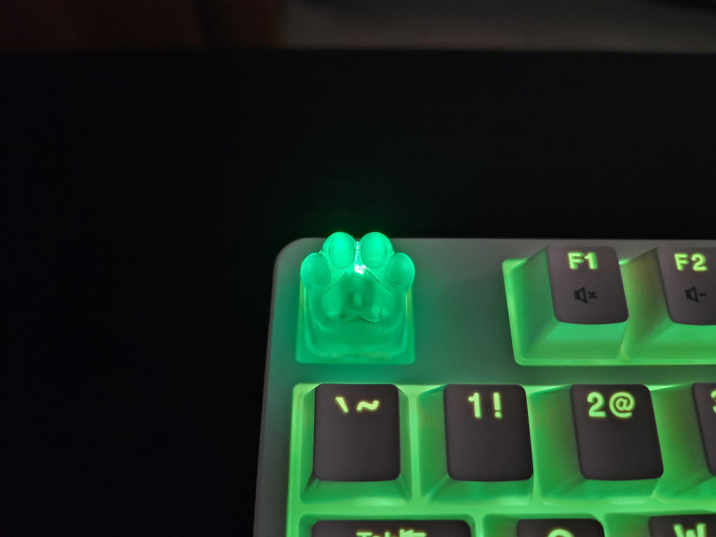 Clear Kitten Cat Paw Artisan Keycap for mechanical keyboard