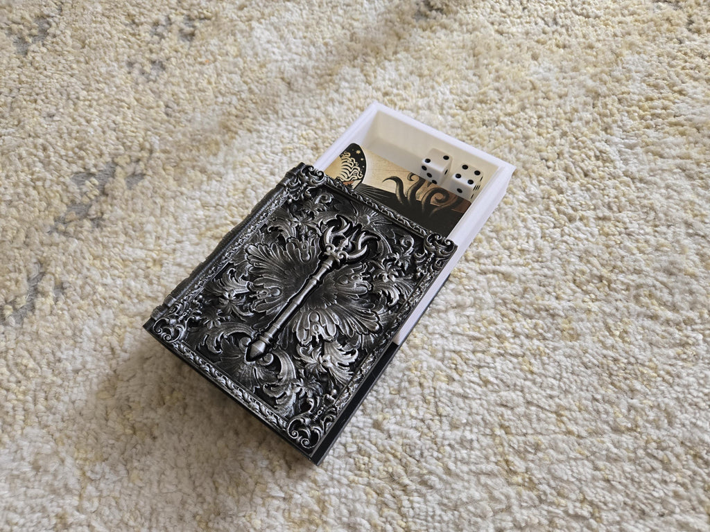Sorcerer Tome Tabletop tabletop card dice and miniature storage case