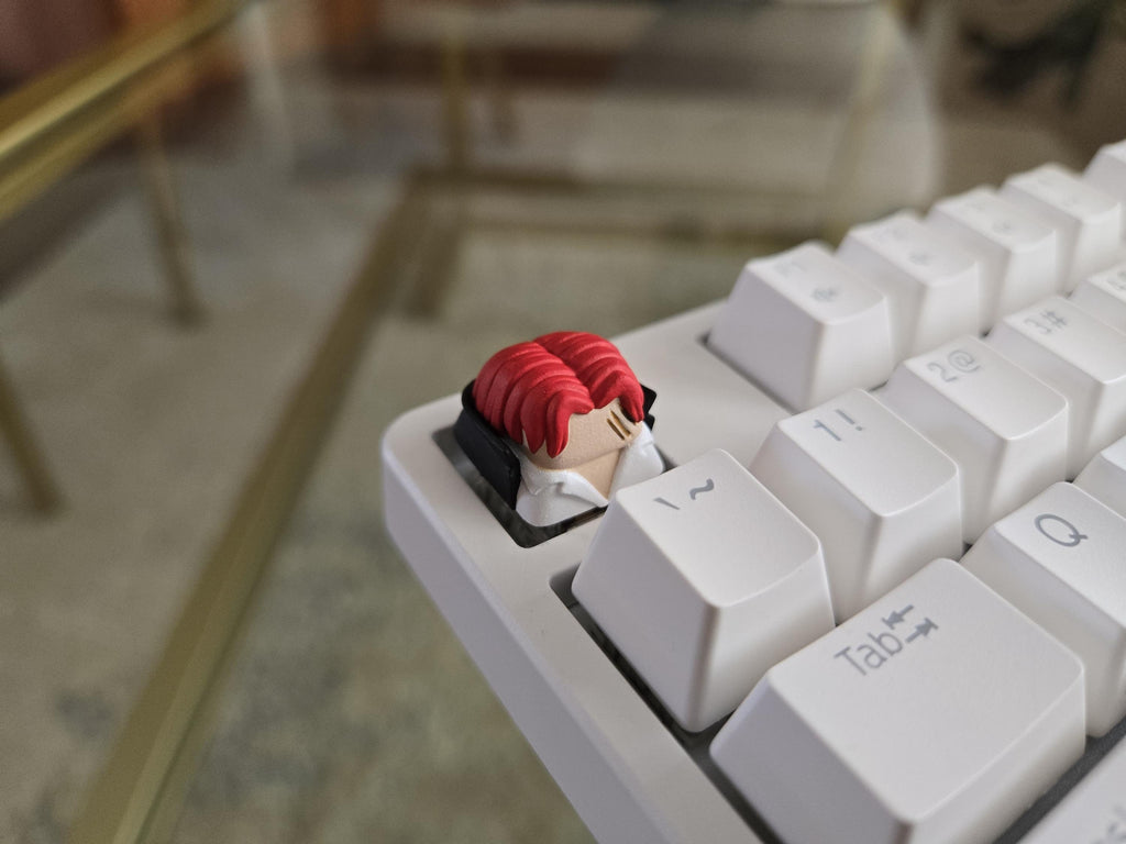 Hand-Painted Red-Haired Shanks Fanart Artisan Keycap for mechanical keyboard