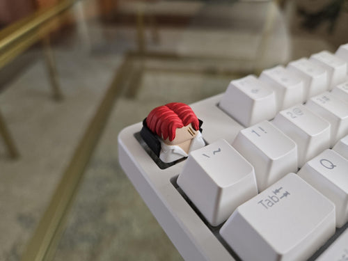 Crimson Captain Keycap – hand painted artisan keycap for mechanical keyboard