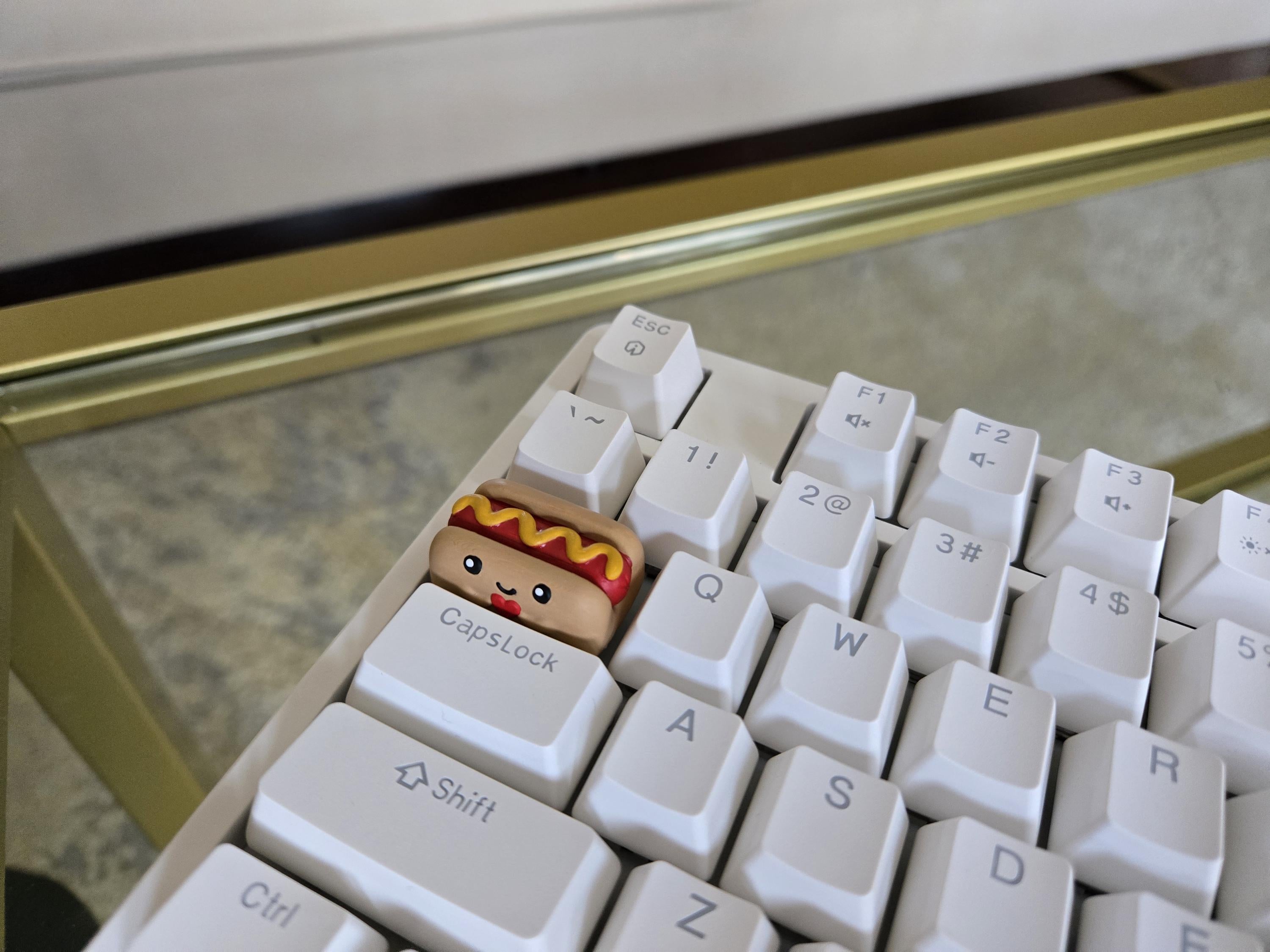 Hand-Painted Hotdog Food Artisan Keycap for mechanical keyboard
