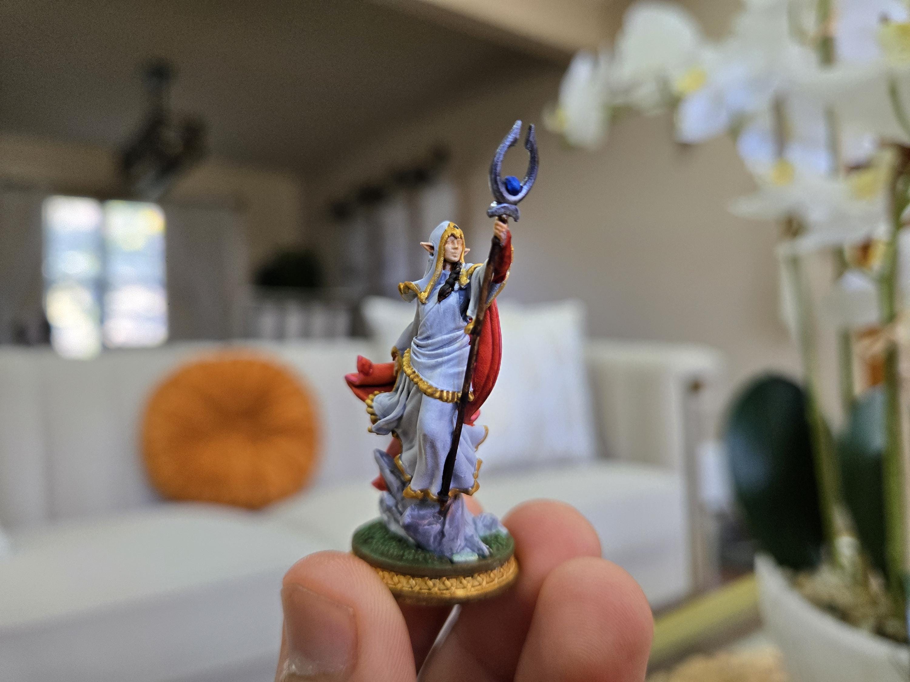 Iris the Luminary D&D 5e Miniature with Character Sheet fantasy tabletop miniature