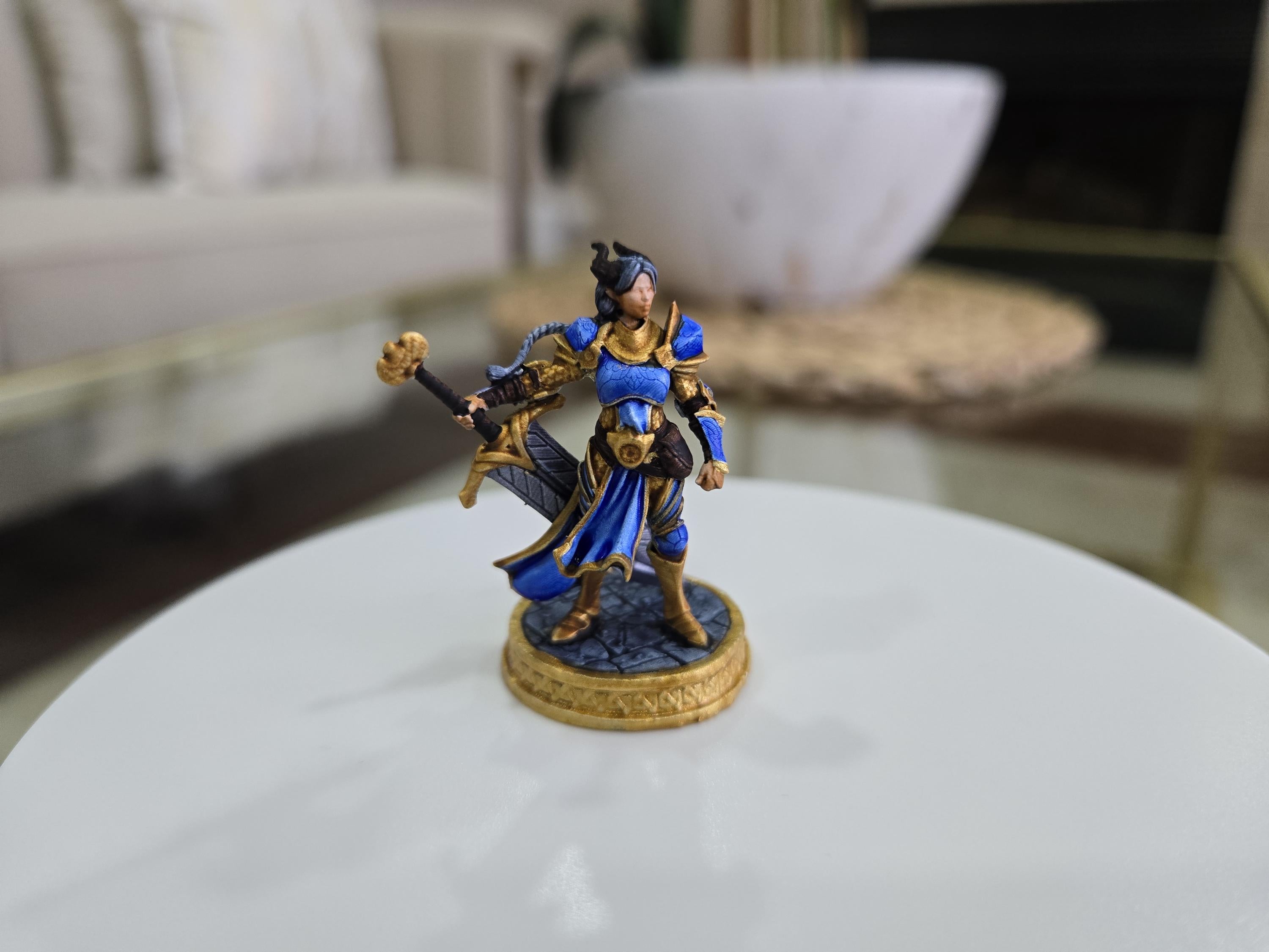 The Duskgate Champion D&D 5e Miniature with Character Sheet fantasy tabletop miniature
