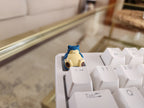 Sleepy Bear Keycap – hand painted artisan keycap for mechanical keyboard – view 3