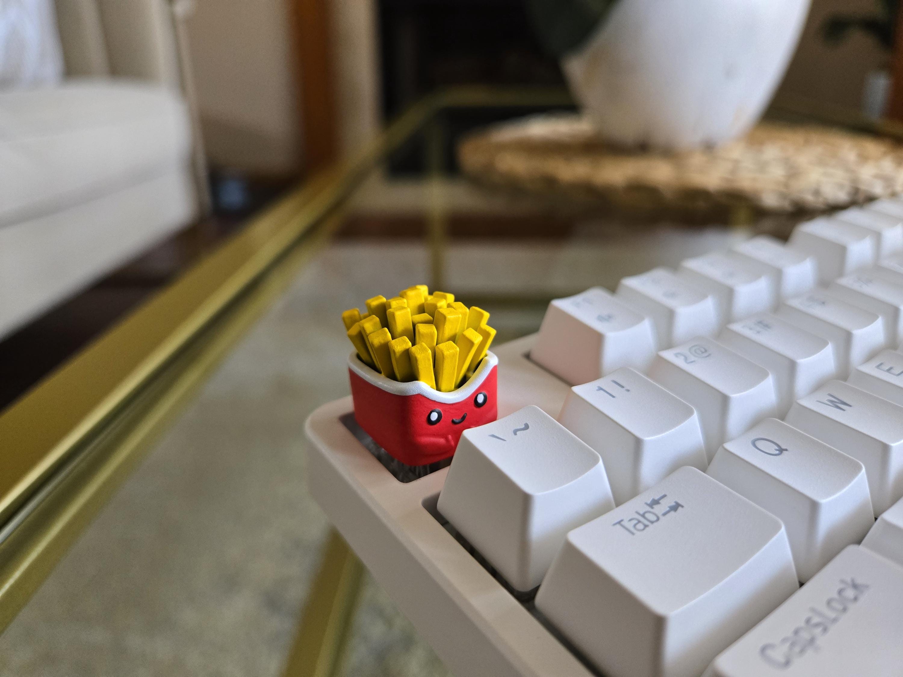 Hand-Painted Fries Food Artisan Keycap for mechanical keyboard
