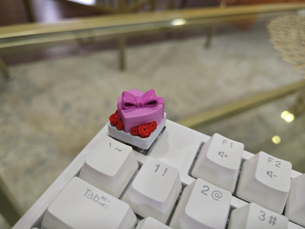 Hand-Painted Valentine Heart Box Artisan Keycap for mechanical keyboard
