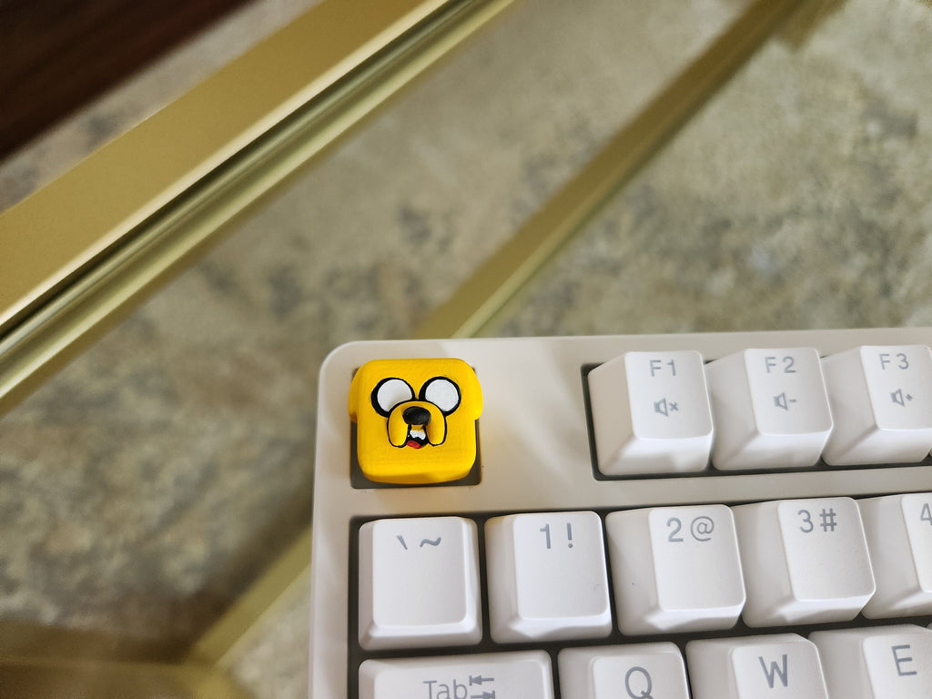 Hand-Painted Adventure Time Jake Artisan Keycap for mechanical keyboard