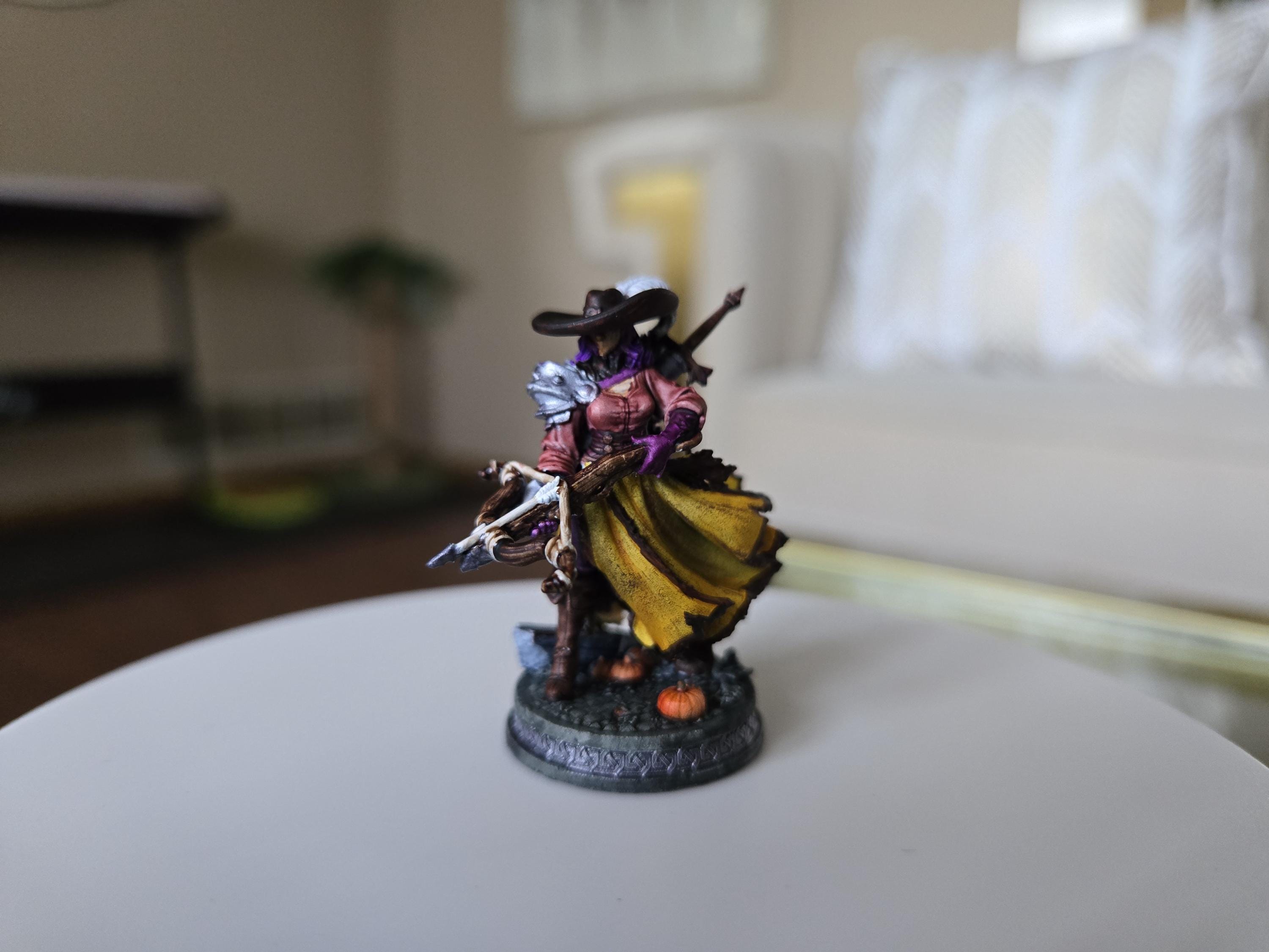 Demon Hunter Mara D&D 5e Miniature with Character Sheet fantasy tabletop miniature