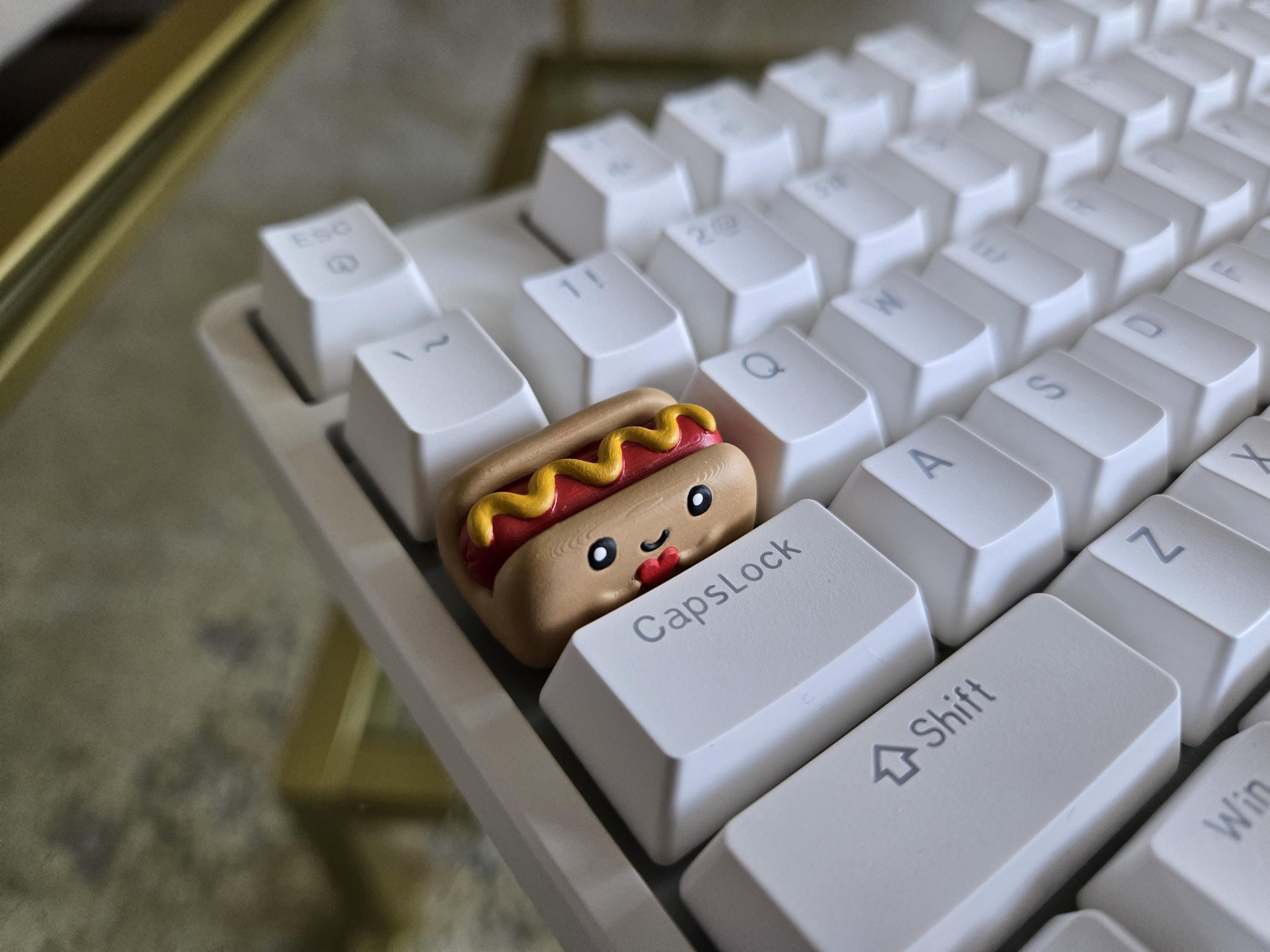 Hand-Painted Hotdog Food Artisan Keycap for mechanical keyboard
