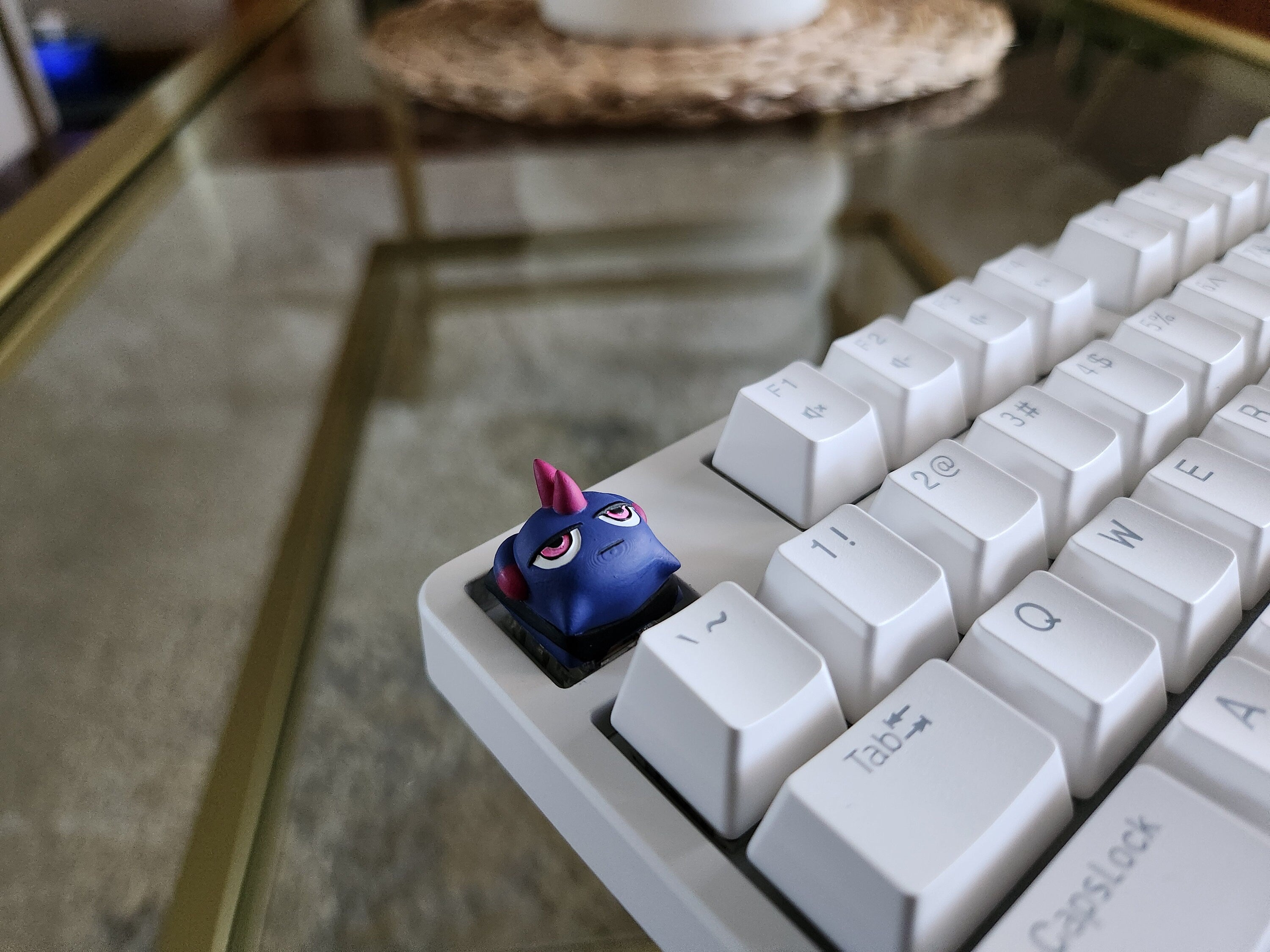 Hand-Painted Palworld Depresso Video Game Artisan Keycap for mechanical keyboard