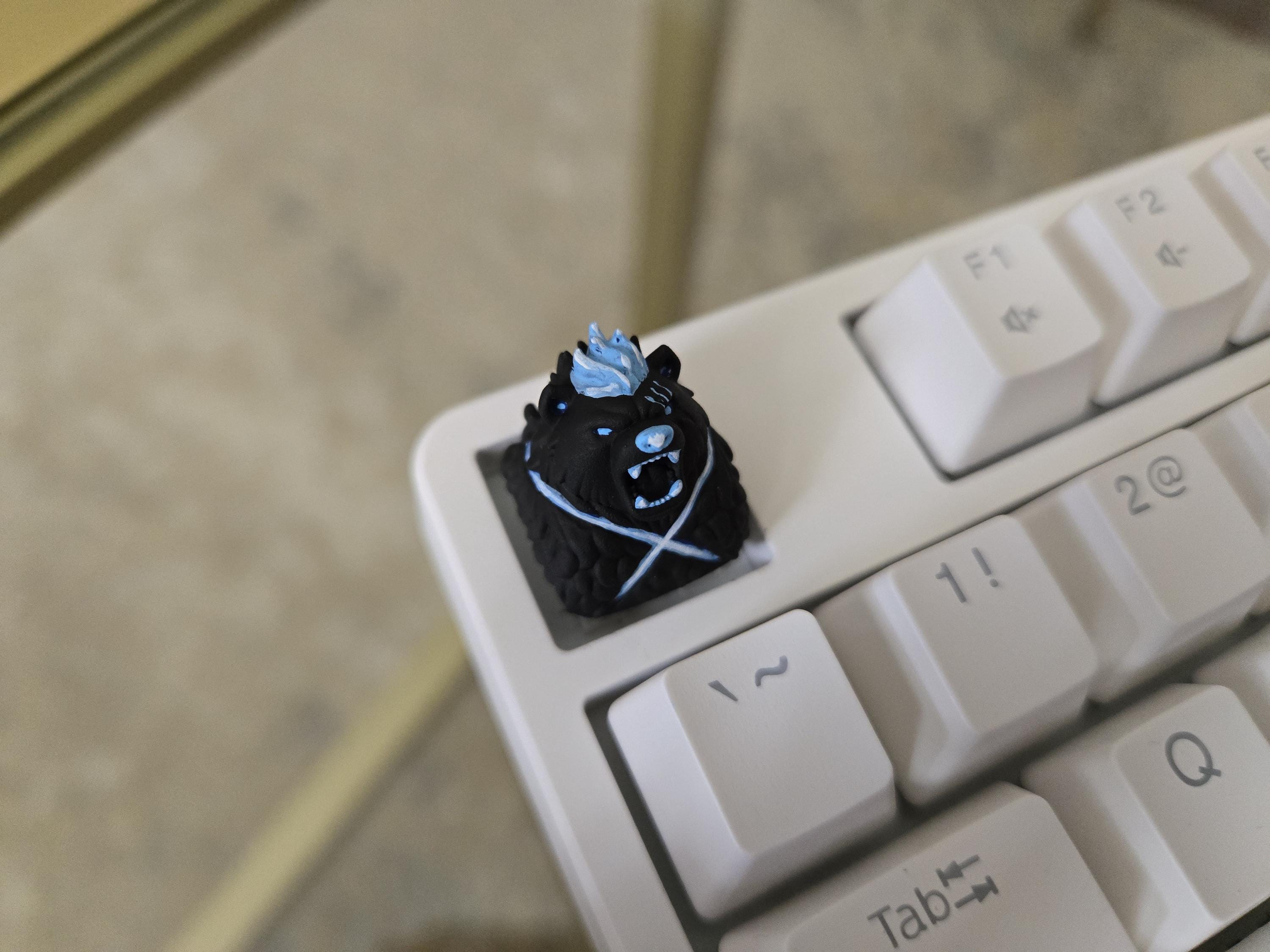 Hand-painted Shadow Tank artisan keycap for Cherry MX keyboard