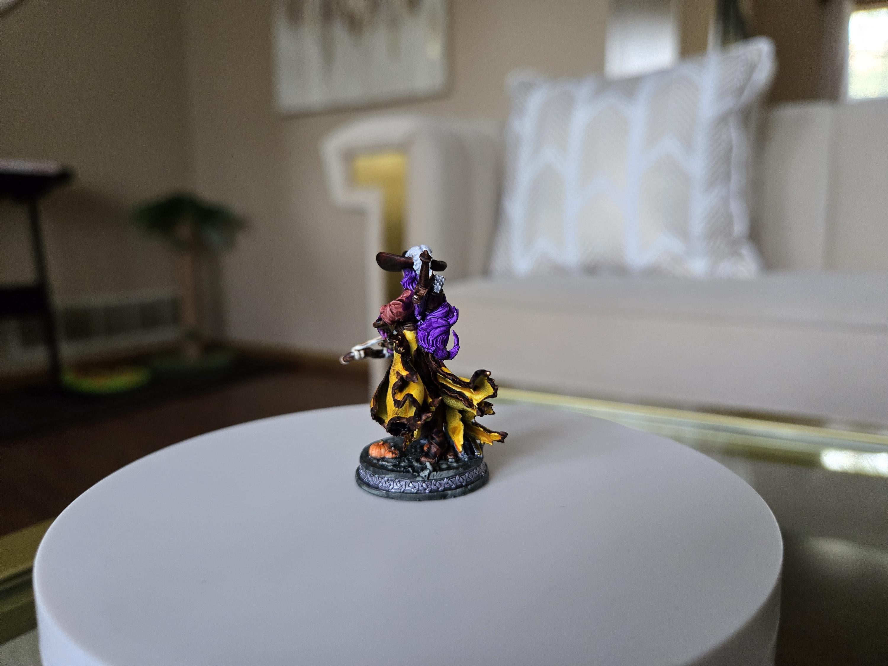 Demon Hunter Mara D&D 5e Miniature with Character Sheet fantasy tabletop miniature