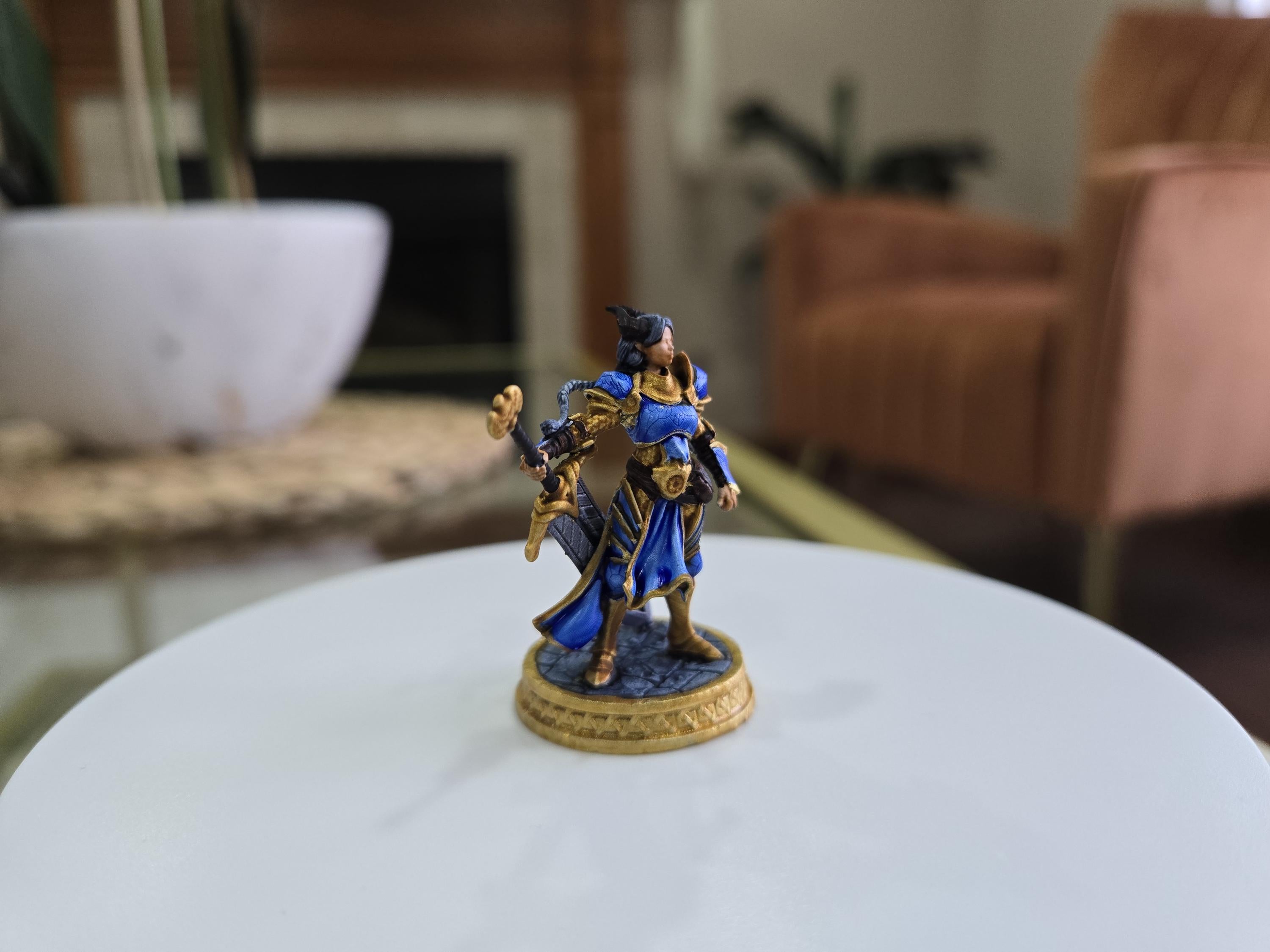 The Duskgate Champion D&D 5e Miniature with Character Sheet fantasy tabletop miniature