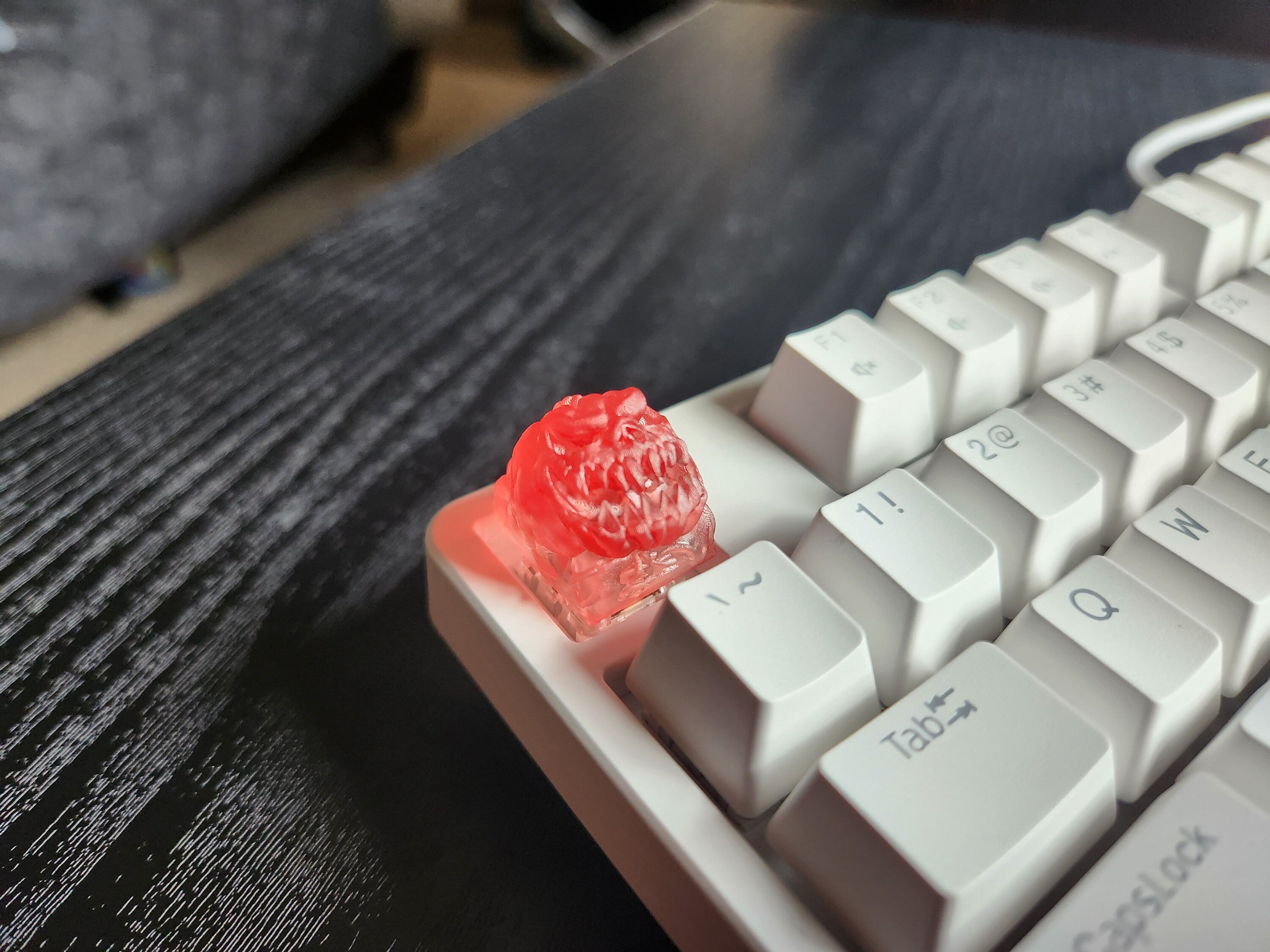 Clear Hollow Pumpkin Artisan Keycap for mechanical keyboard