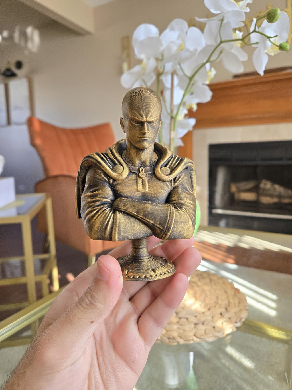 Hand-painted one punch anime bust – 5 inches tall collectible display figure